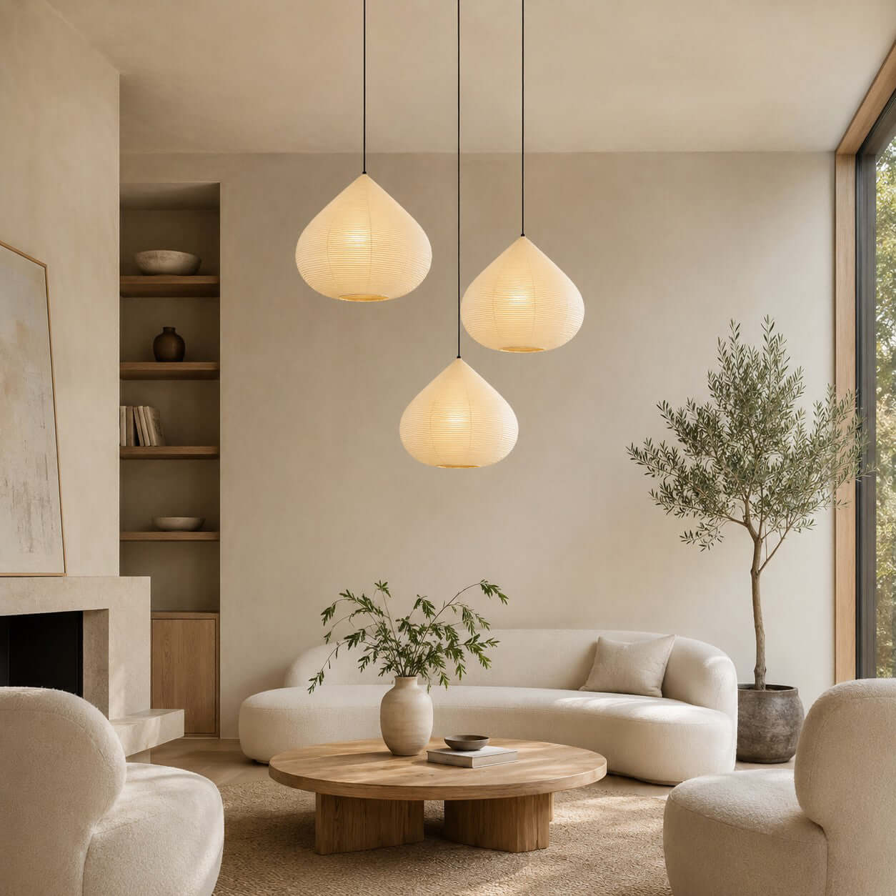 Onion Shape Paper Pendant Light