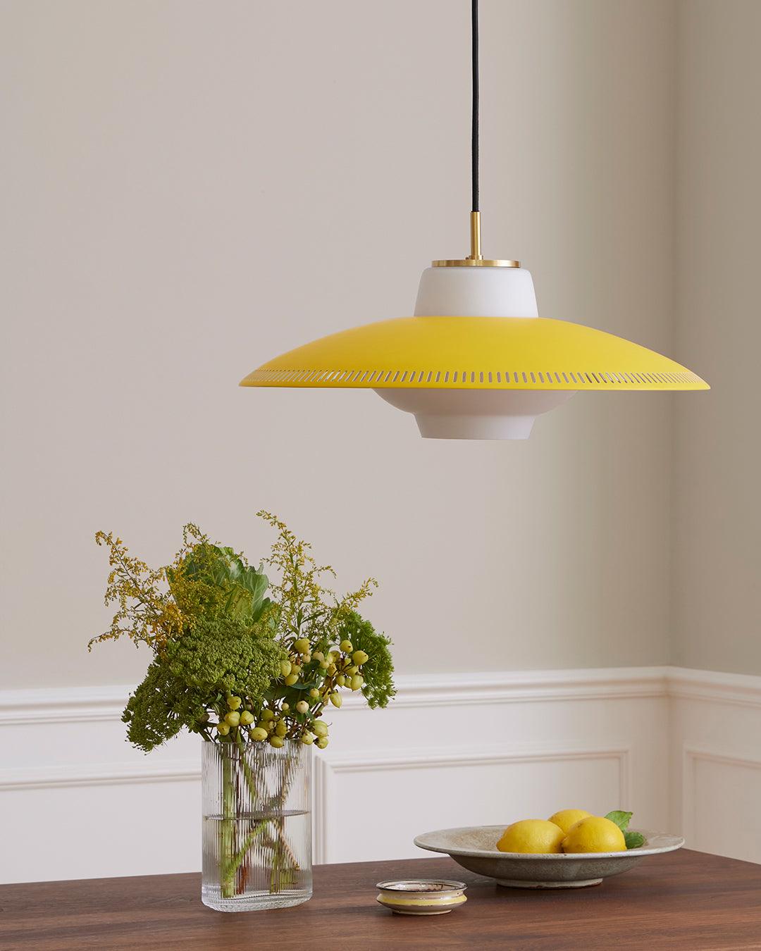 Evelo Pendant Lamp Opal Glass Wide Shade Classic