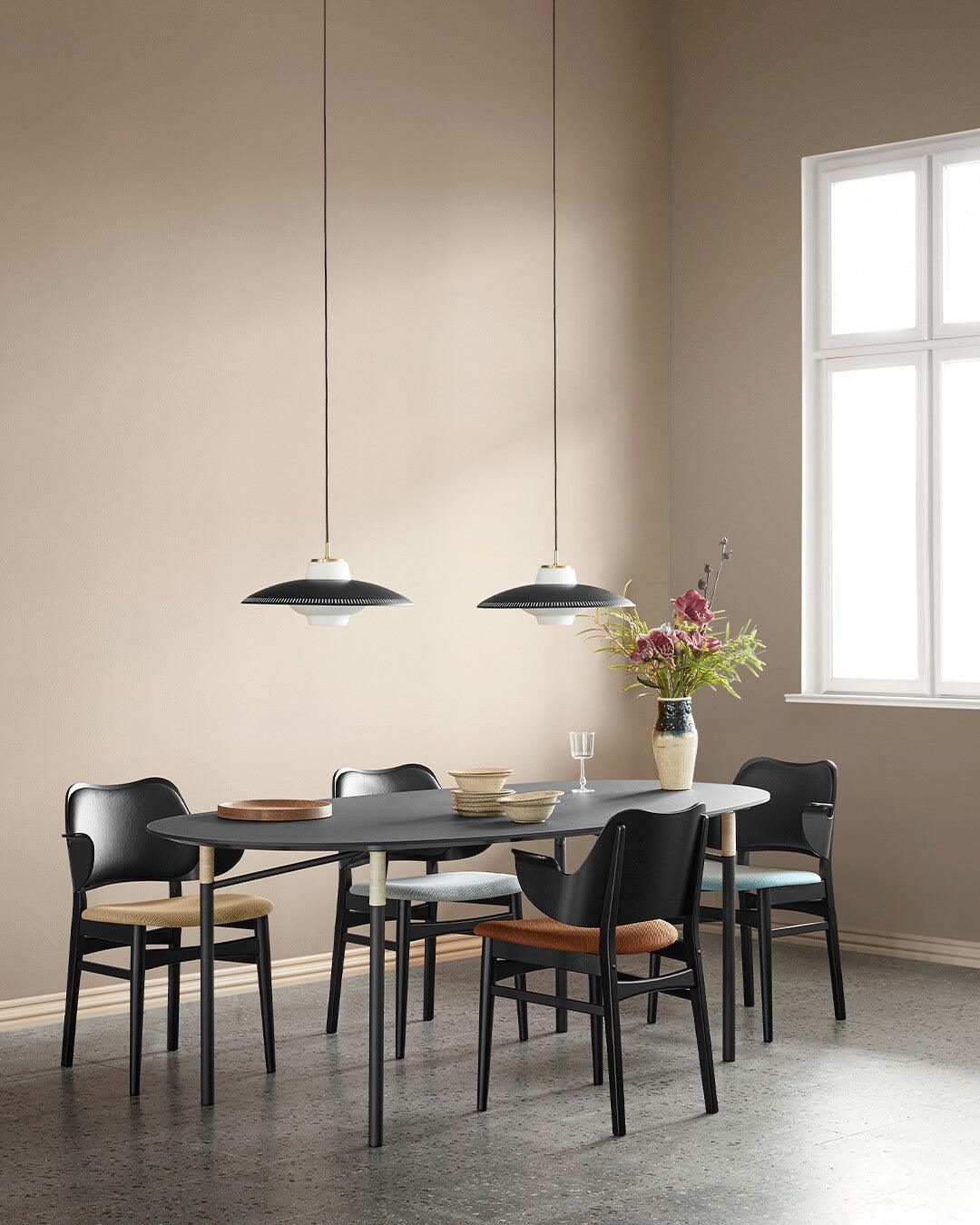 Evelo Pendant Lamp Opal Glass Wide Shade Classic