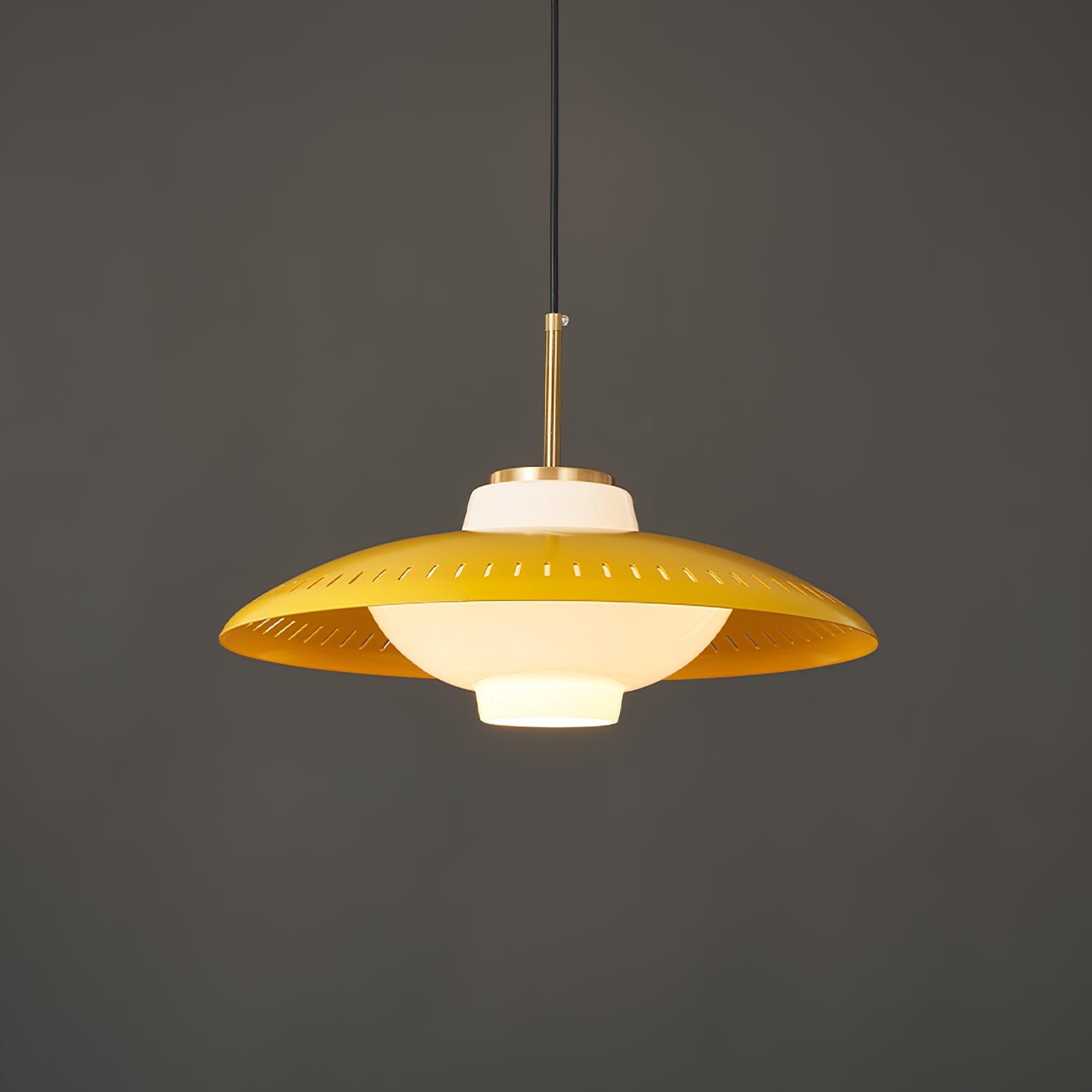 Evelo Pendant Lamp Opal Glass Wide Shade Classic