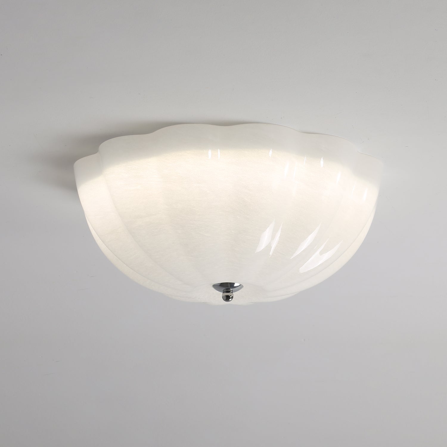 Uphaara Modern Minimalist Opal Shell Glass Ceiling Lamp