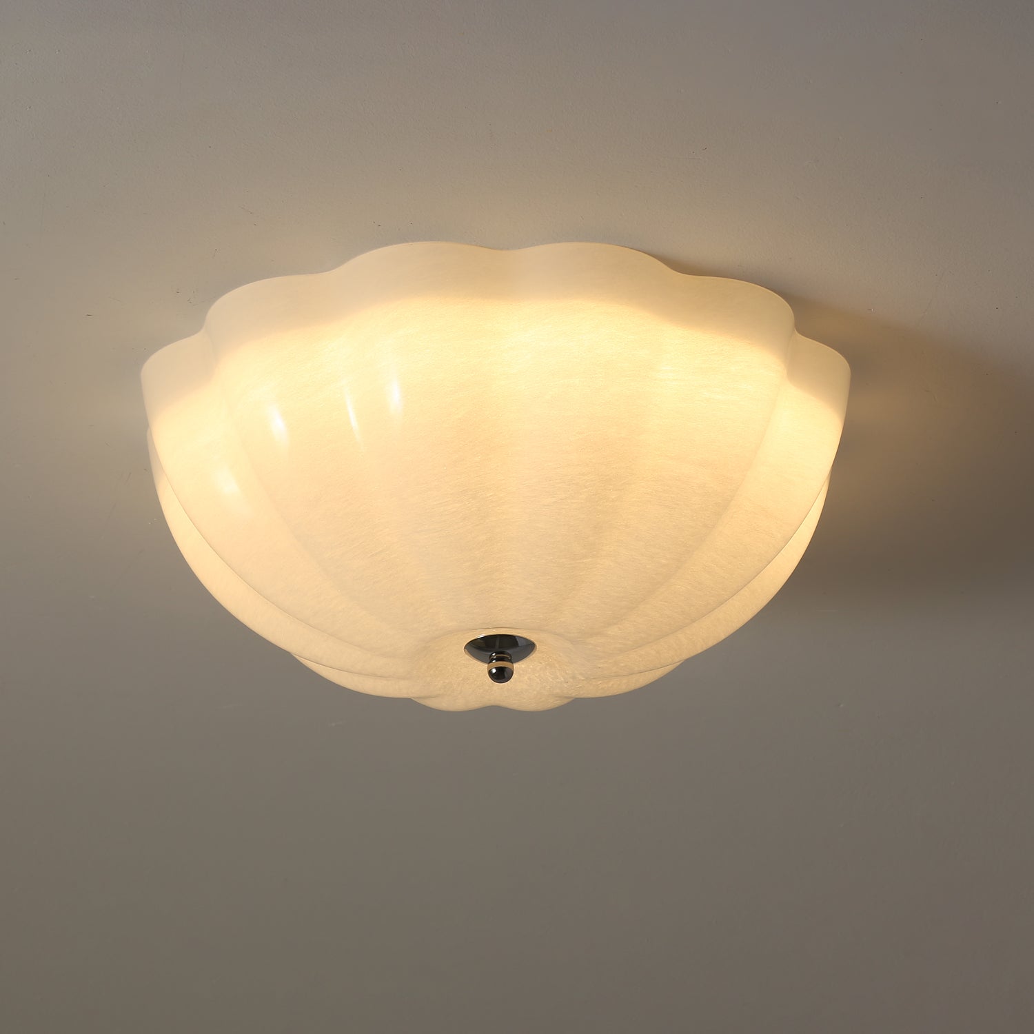 Uphaara Modern Minimalist Opal Shell Glass Ceiling Lamp