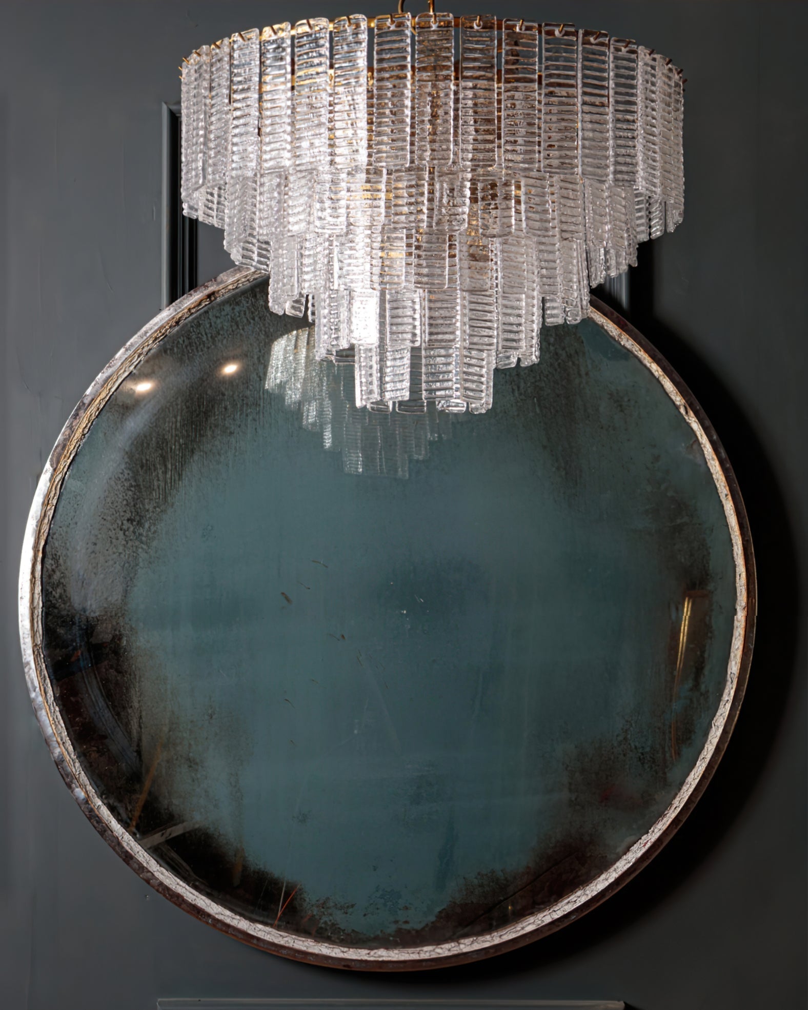 Lioririan Chandelier Pink Murano Glass Layered Vintage Luxury