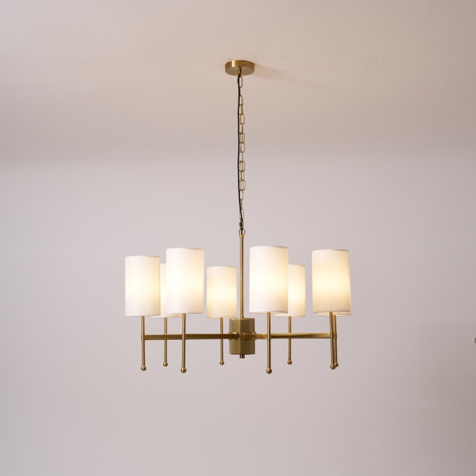 Ulcarisra Traditional Vintage Brass Fabric Chandelier