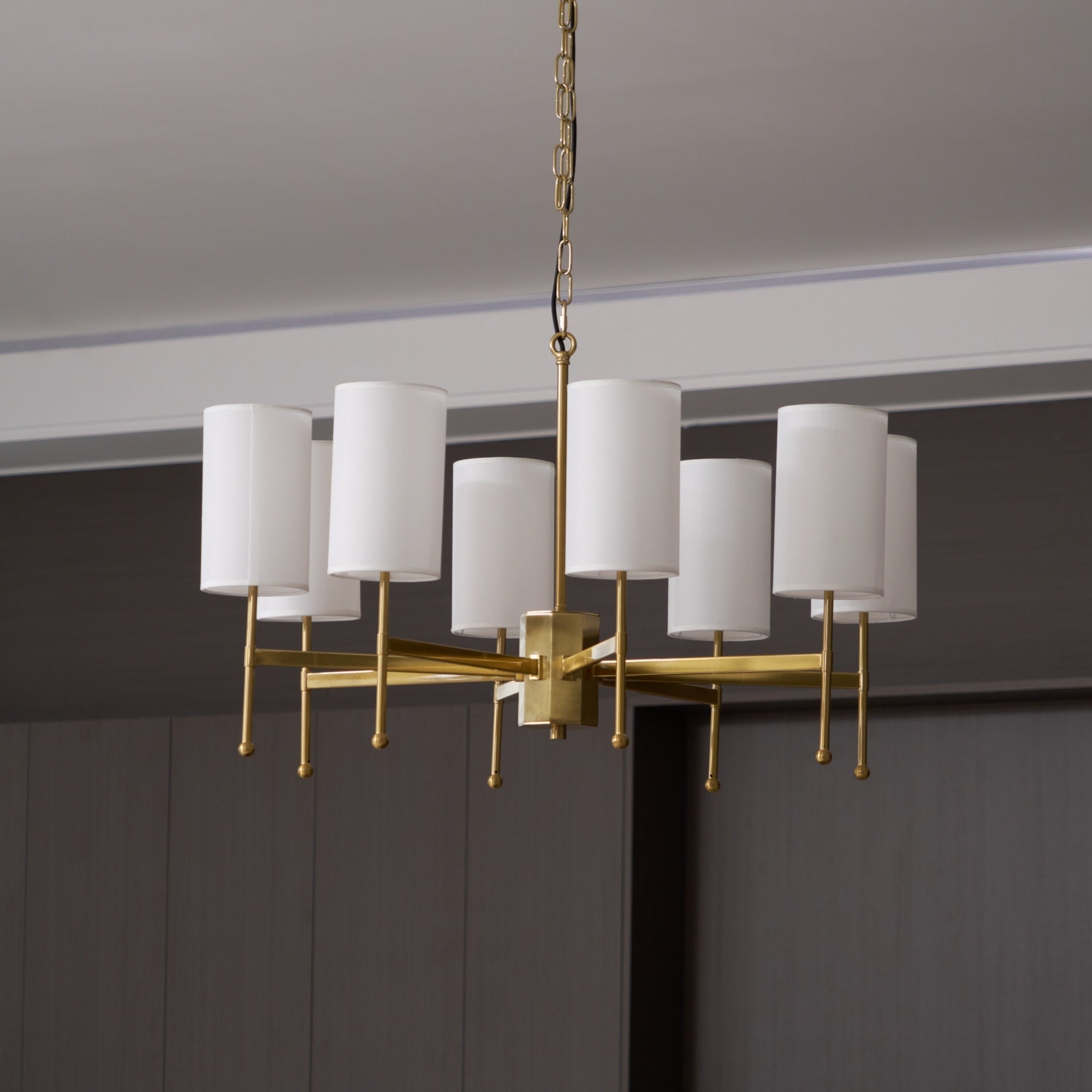 Ulcarisra Traditional Vintage Brass Fabric Chandelier