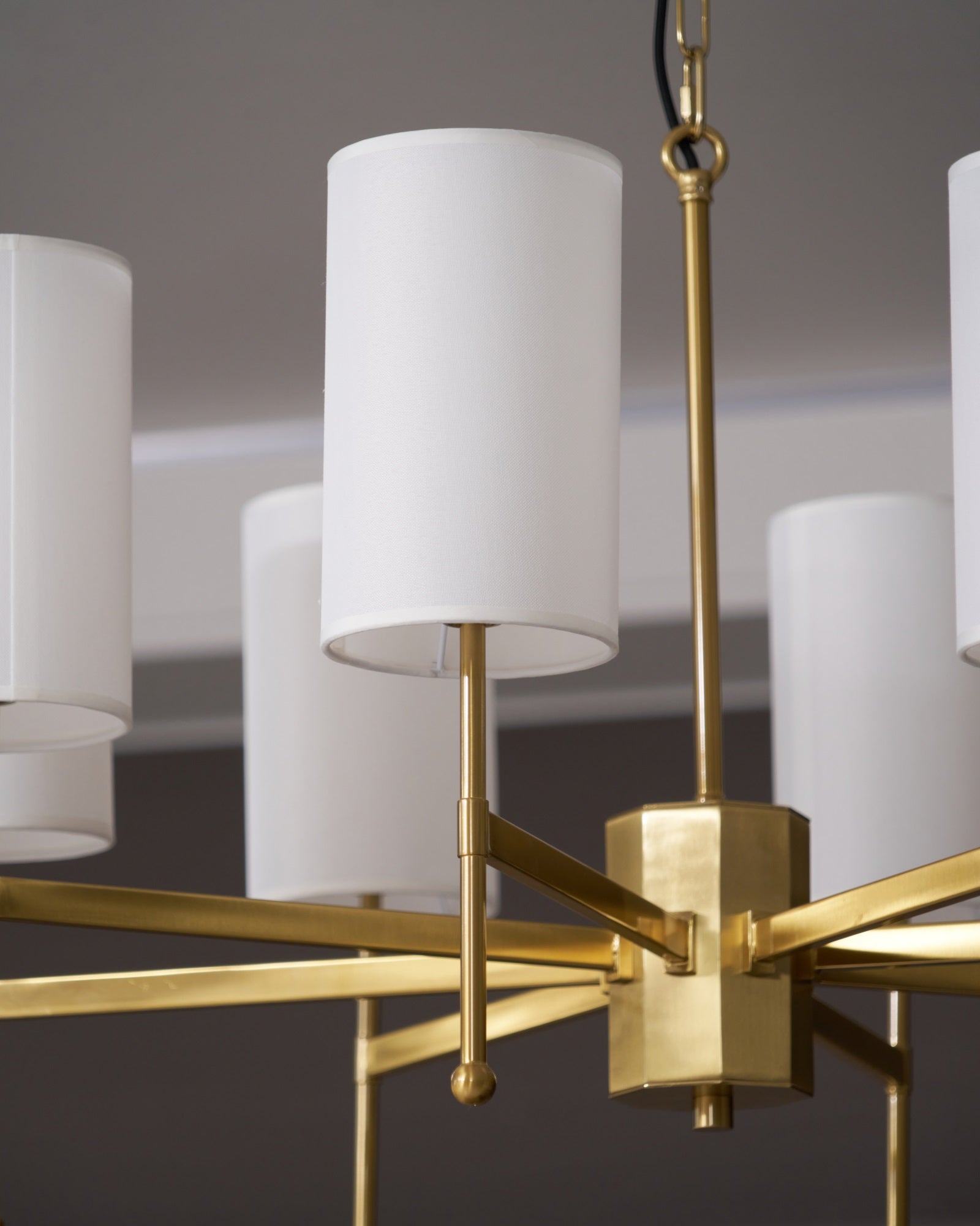 Ulcarisra Traditional Vintage Brass Fabric Chandelier