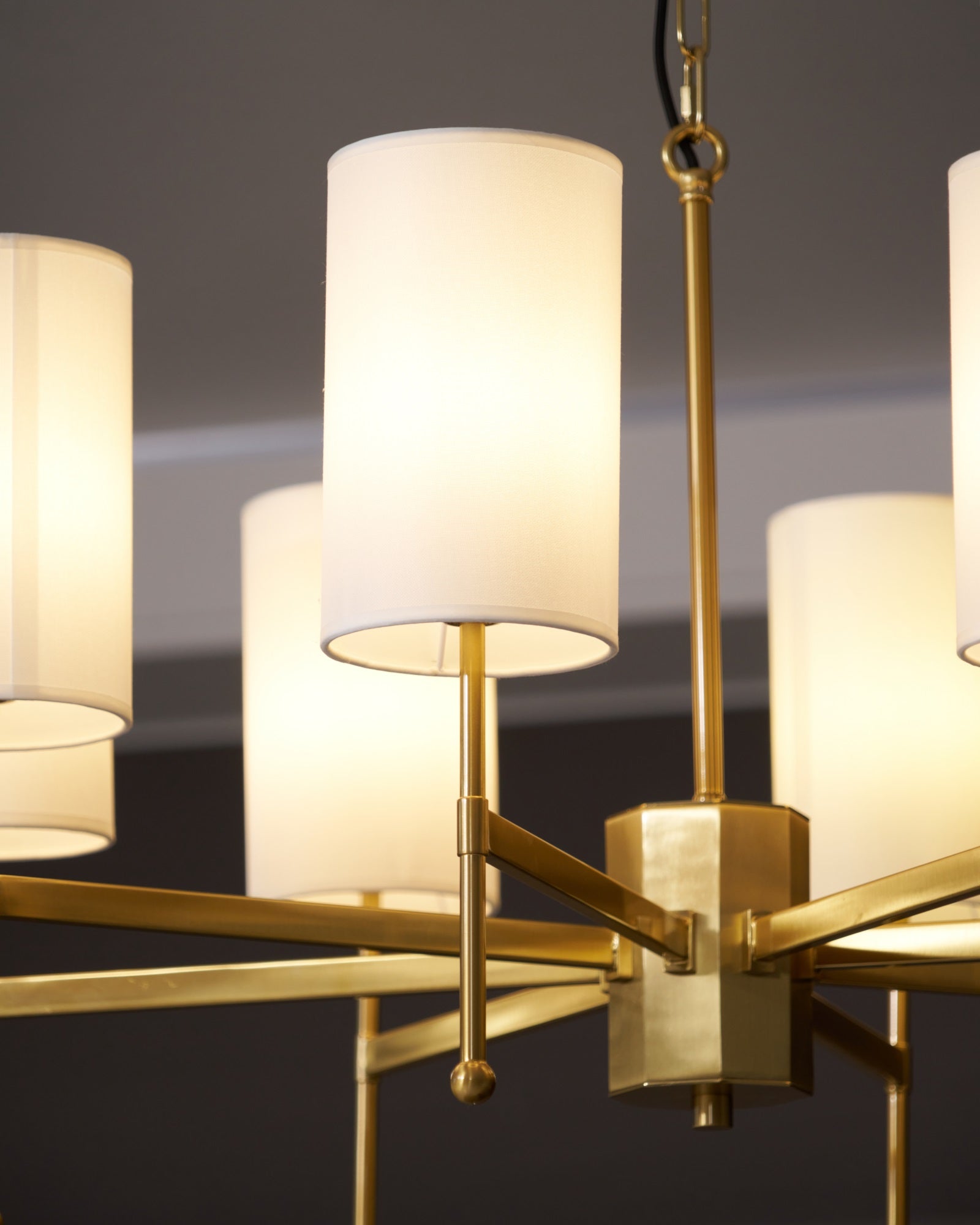 Ulcarisra Traditional Vintage Brass Fabric Chandelier