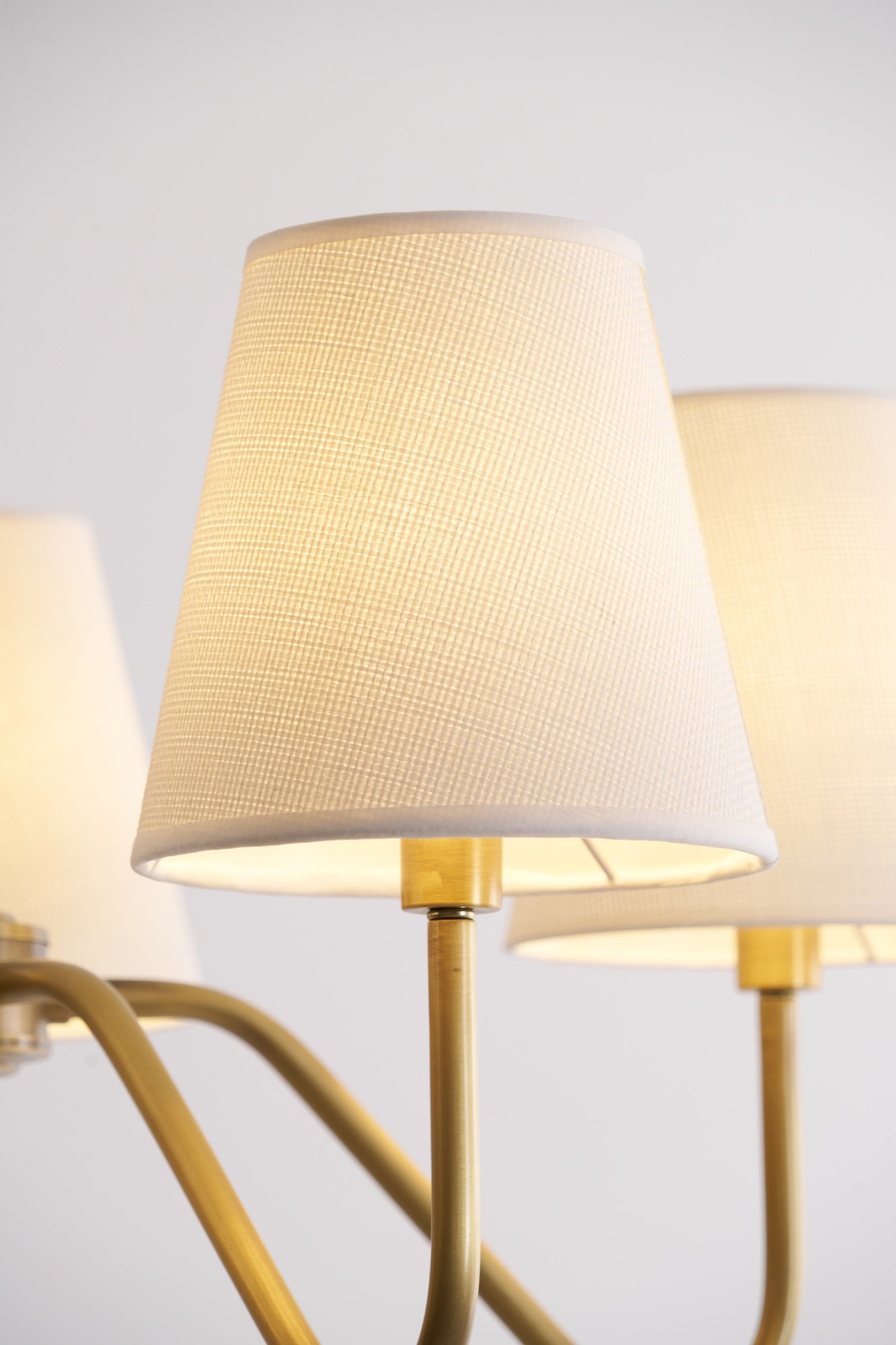 Viraean Vintage Industrial Brass Fabric Chandelier