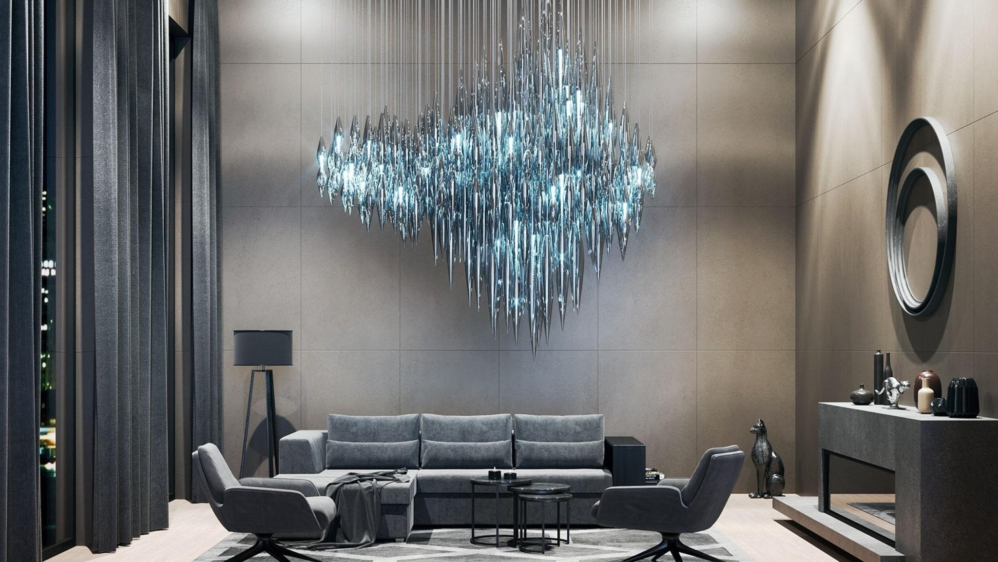 Oloren Prismatic Crystal Chandelier