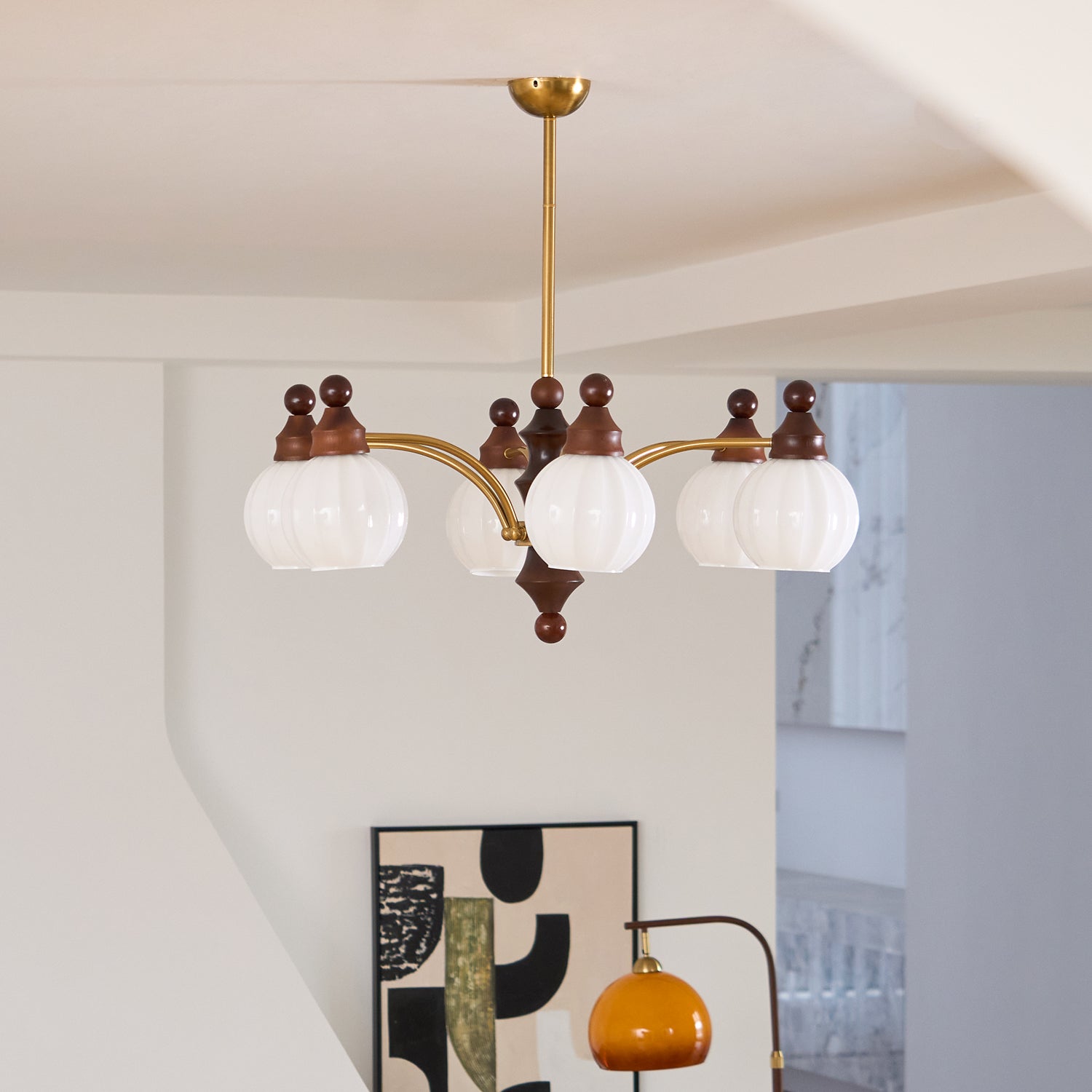 Jago Chandelier Blossom with Glass Shades