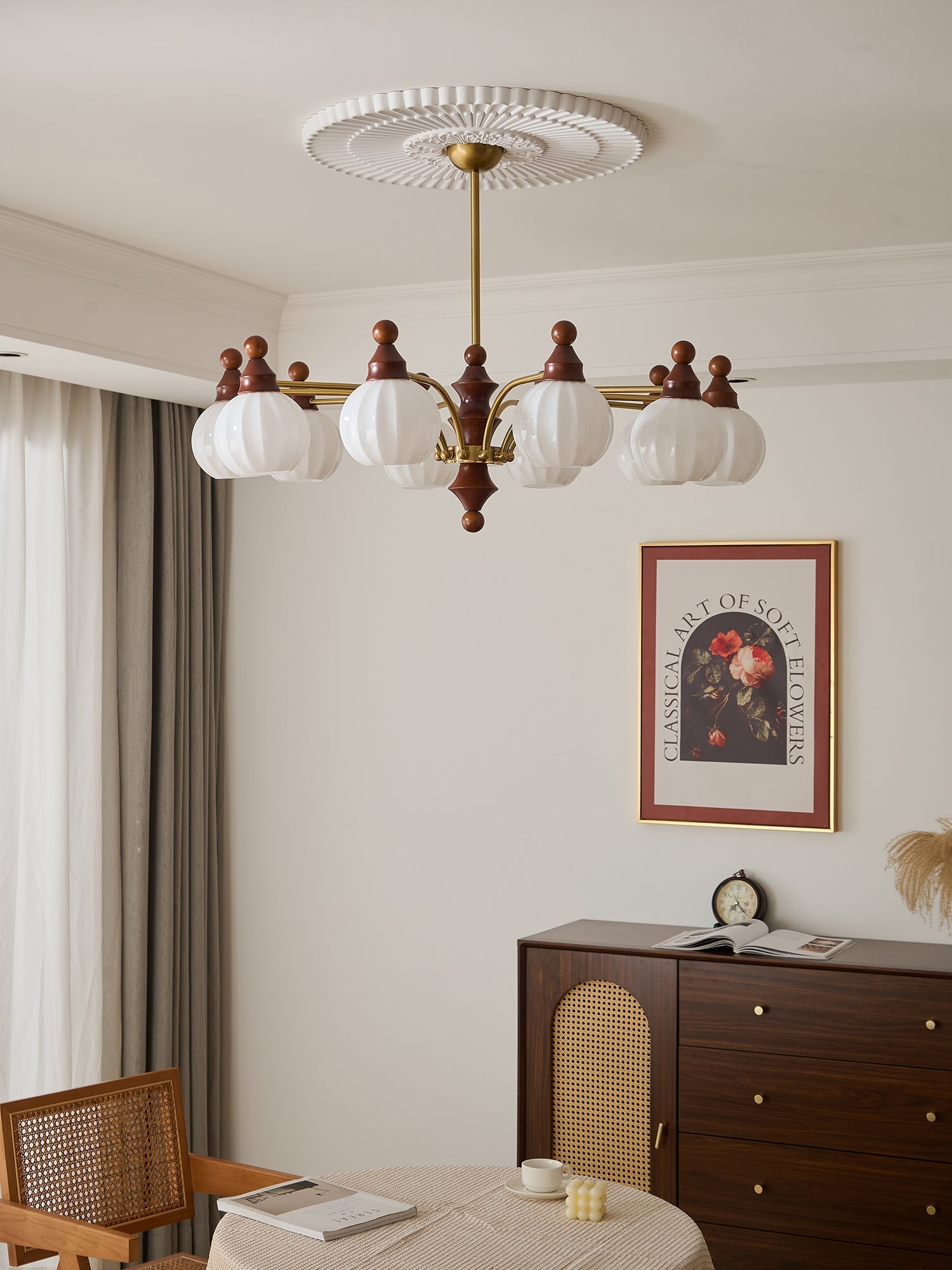 Jago Chandelier Blossom with Glass Shades