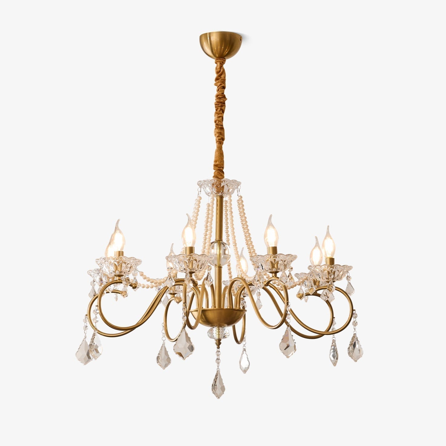 Velaeyra Postmodern Luxury Pearl Crystal Chandelier