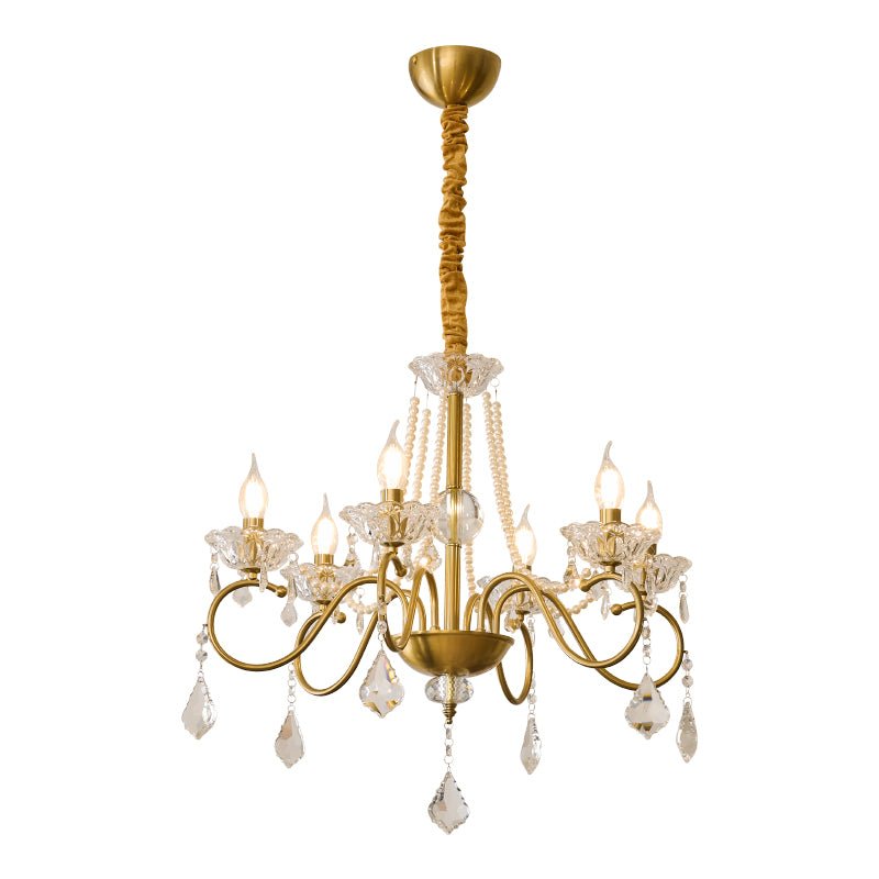 Velaeyra Postmodern Luxury Pearl Crystal Chandelier