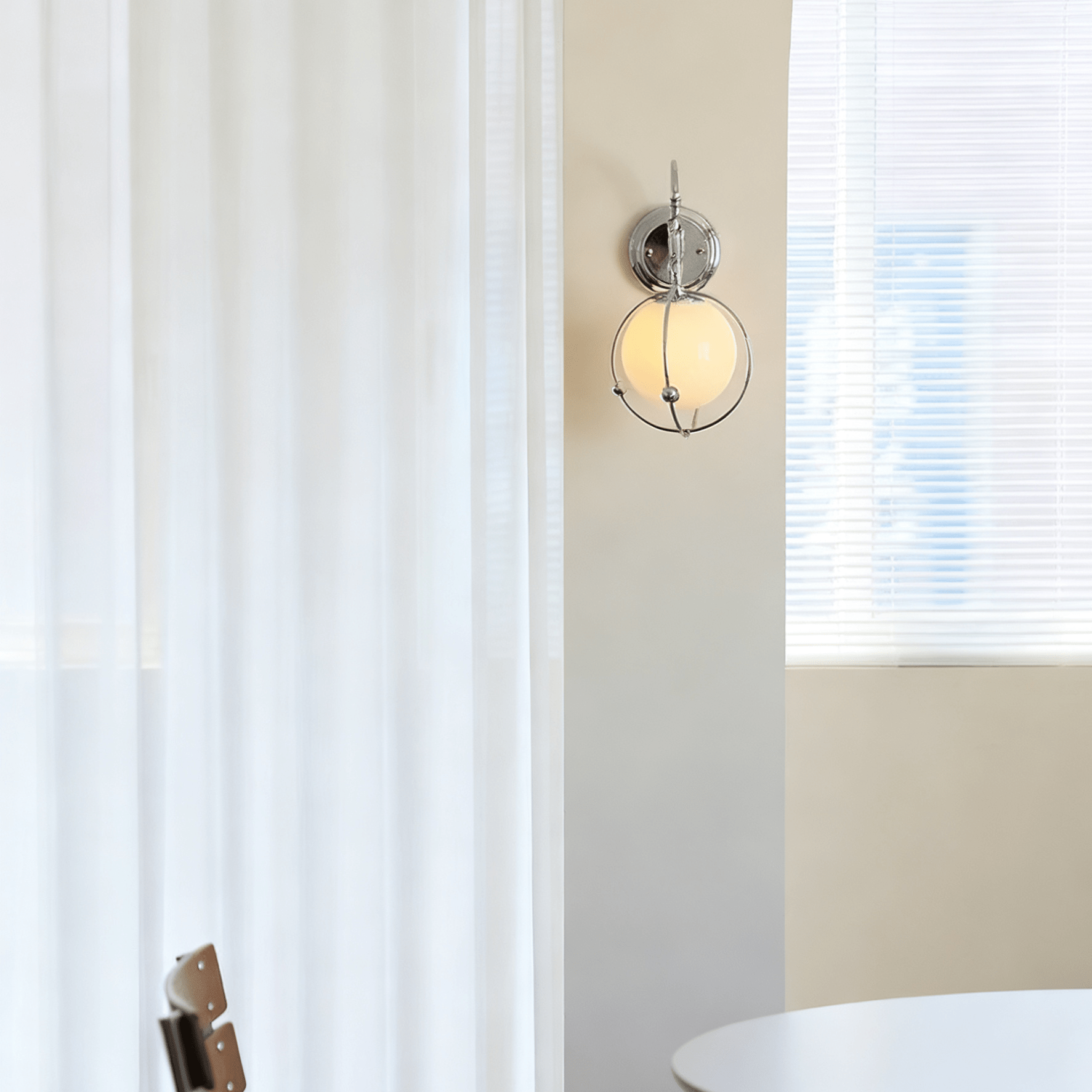 Veliselia Orb Cage Wall Sconce Light