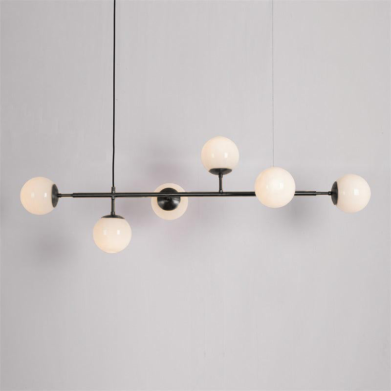 Yorvin Pendant Lamp Orb Brass Glass for Living Room