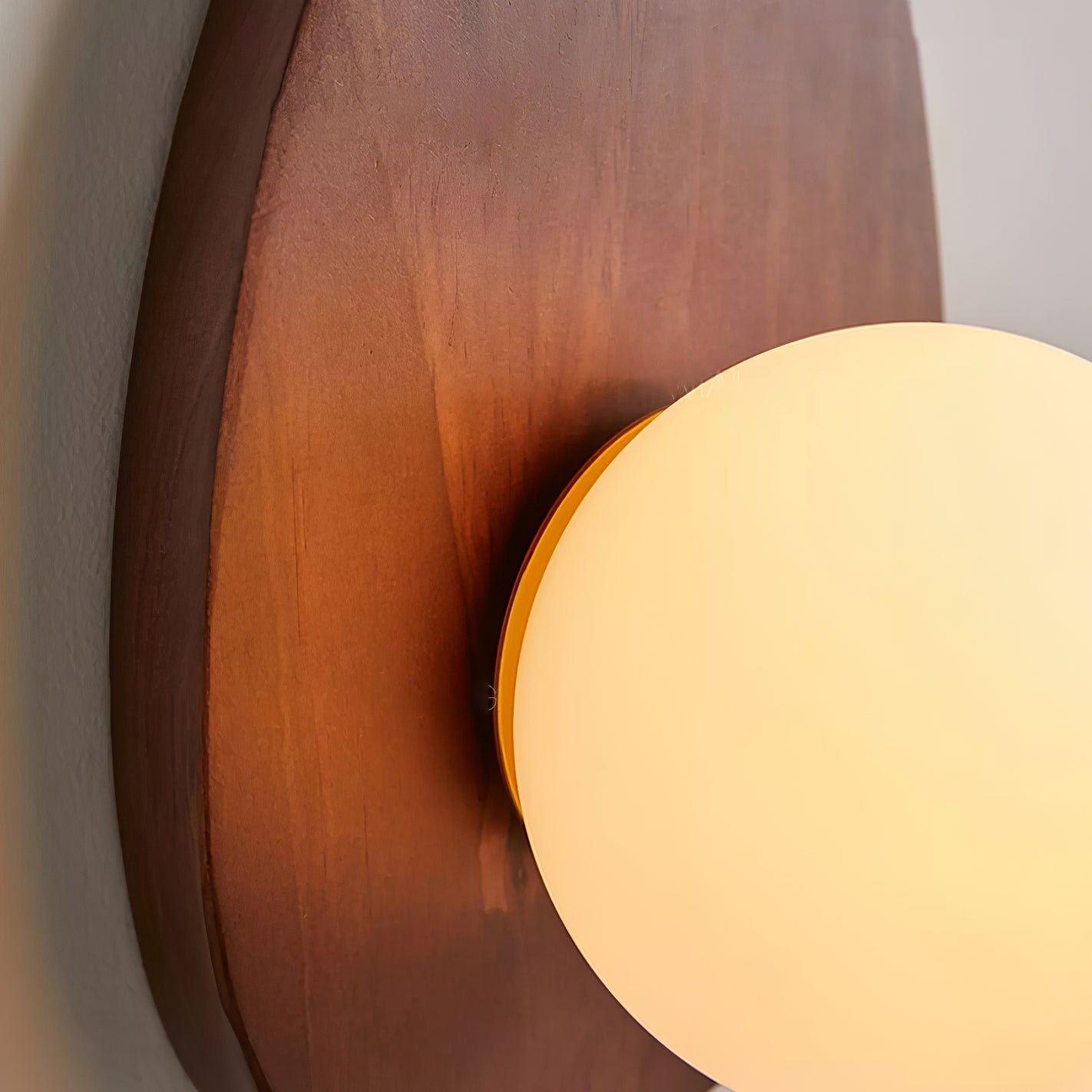 Aldiniella Premium Nordic Art Walnut Glass Wall Lamp