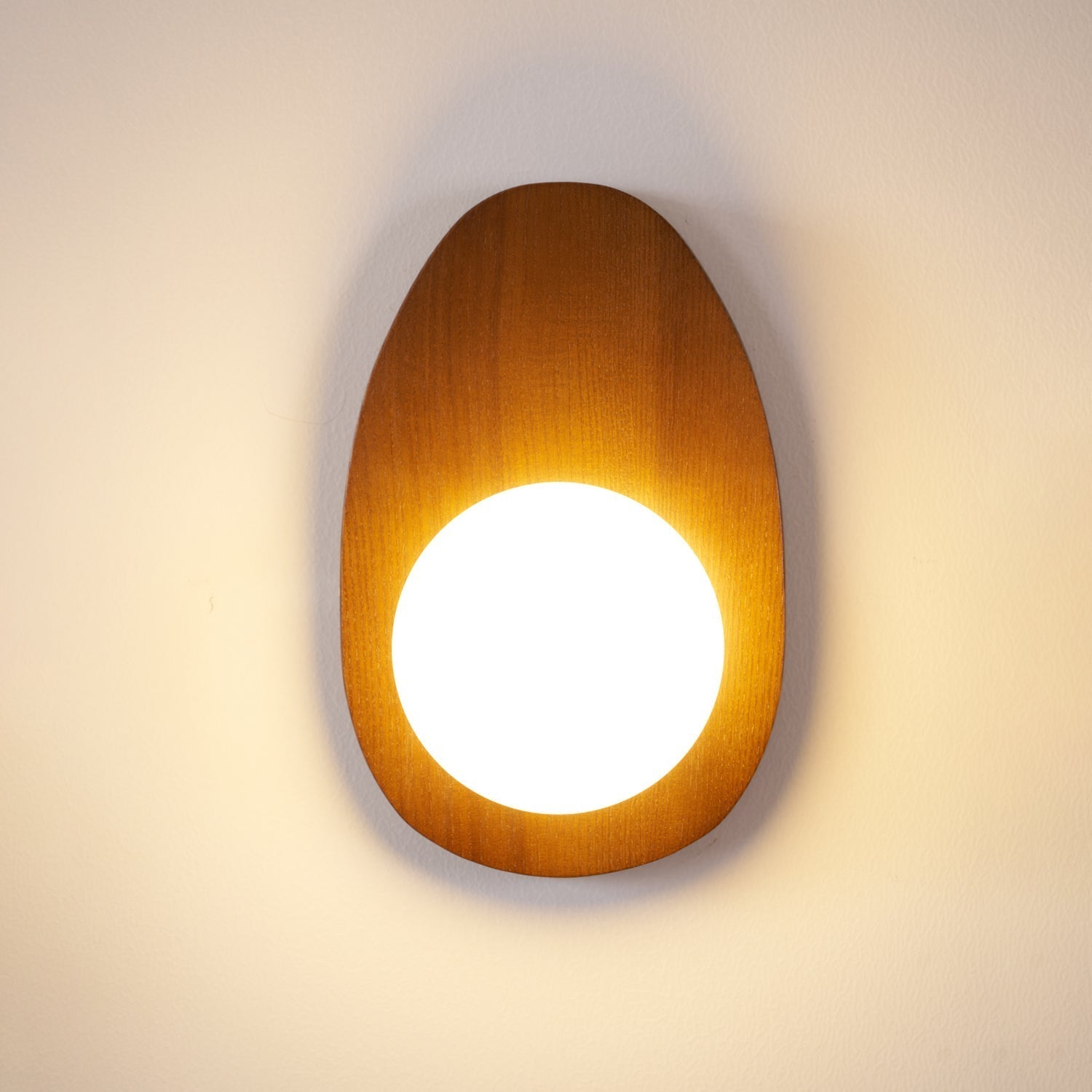 Aldiniella Premium Nordic Art Walnut Glass Wall Lamp