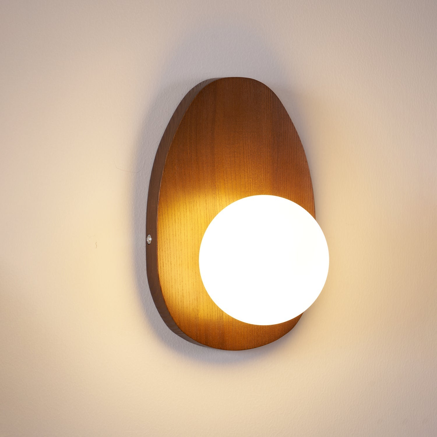 Aldiniella Premium Nordic Art Walnut Glass Wall Lamp