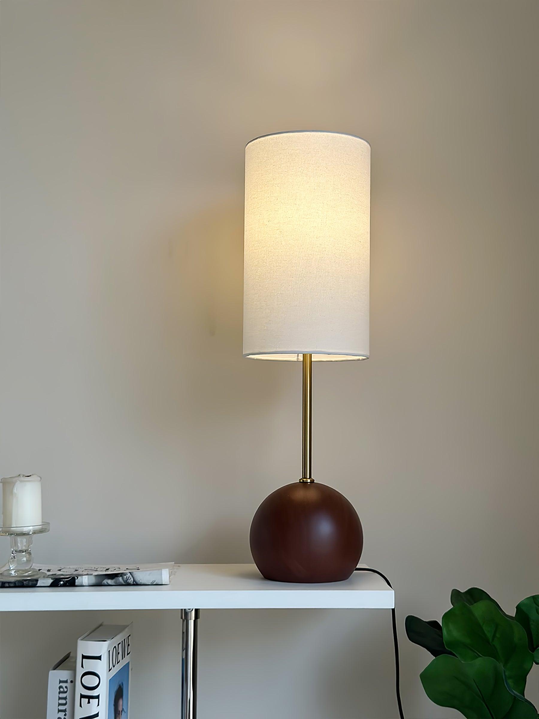 Sylivira Wooden Sphere Table Lamp