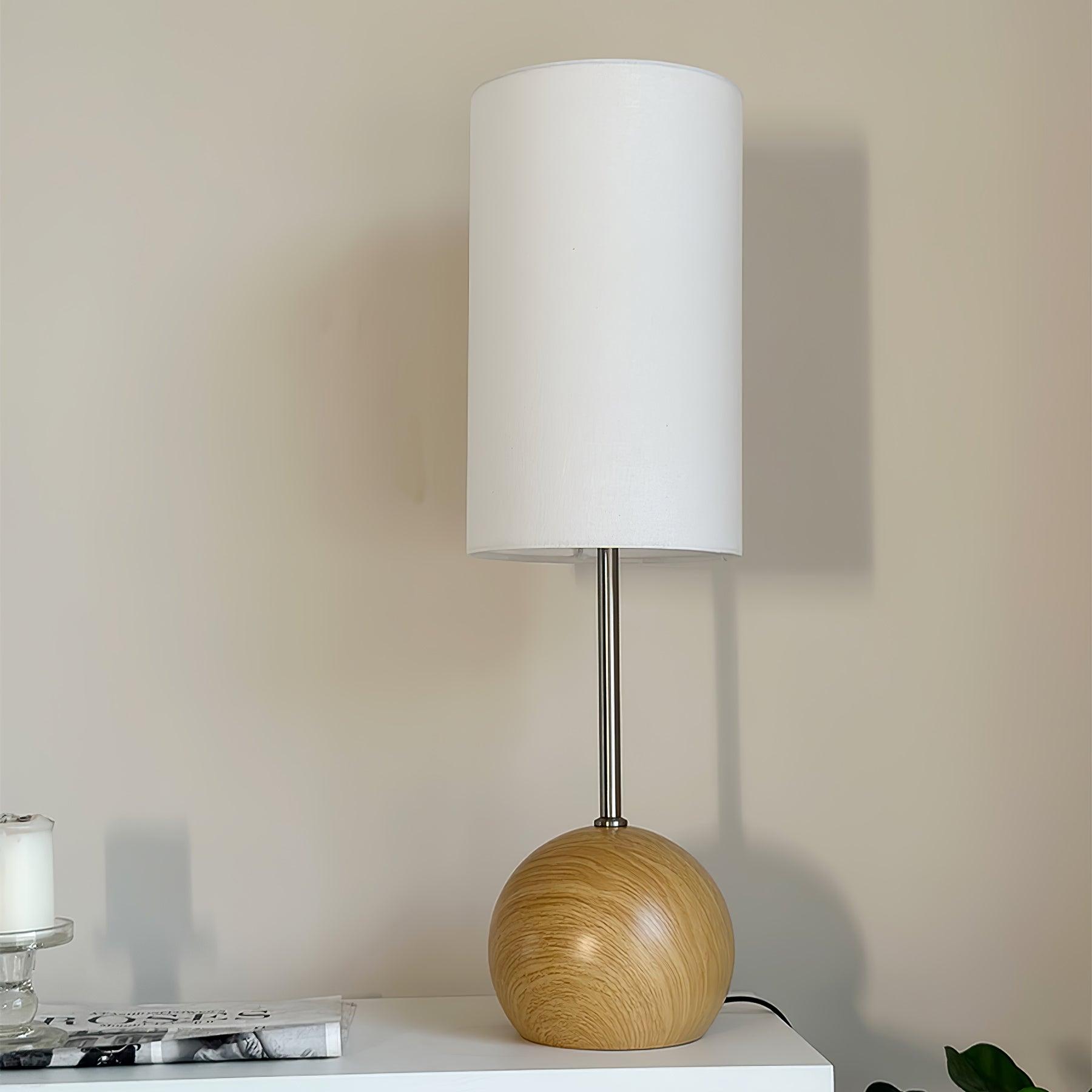 Sylivira Wooden Sphere Table Lamp