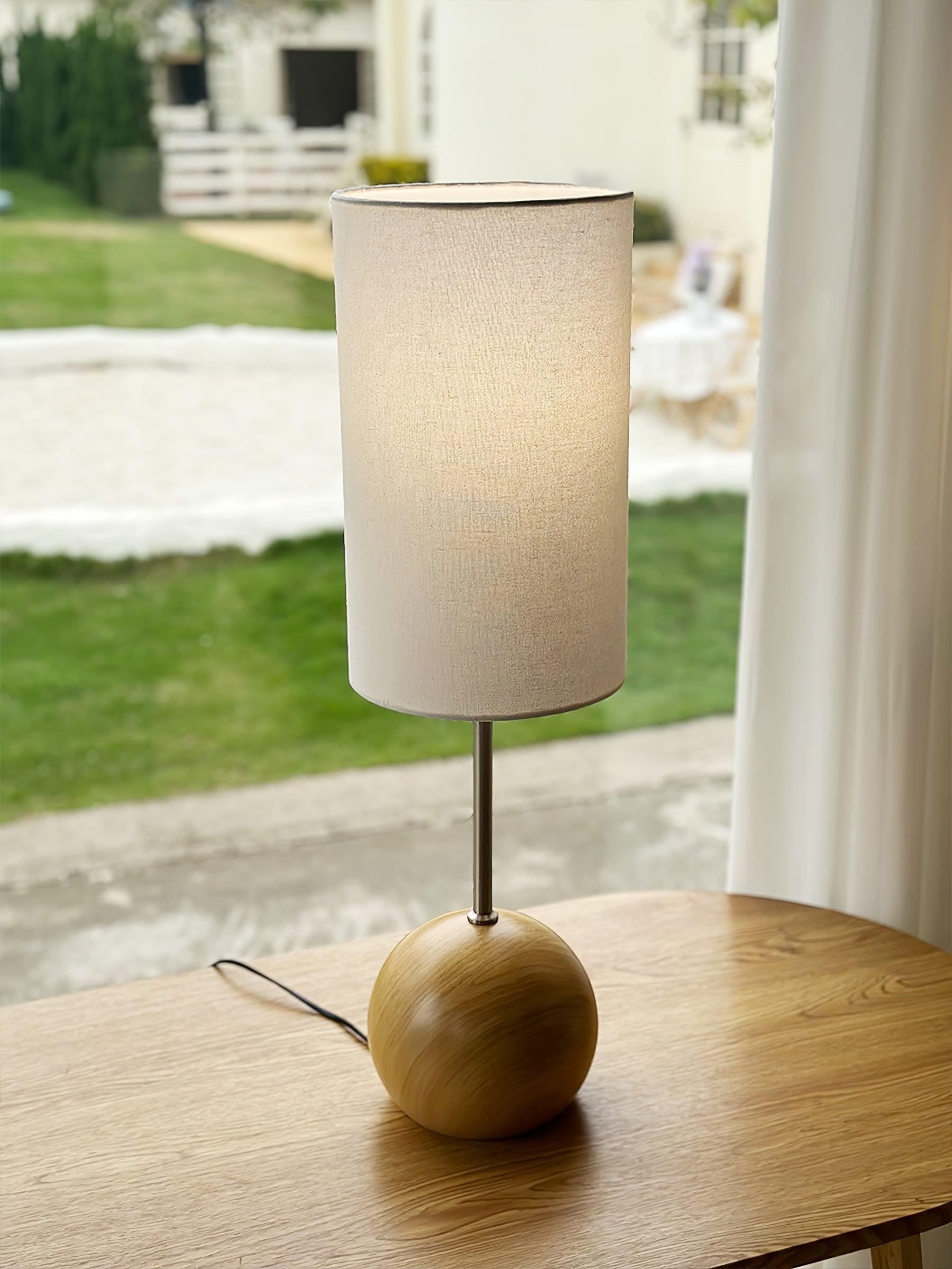 Sylivira Wooden Sphere Table Lamp
