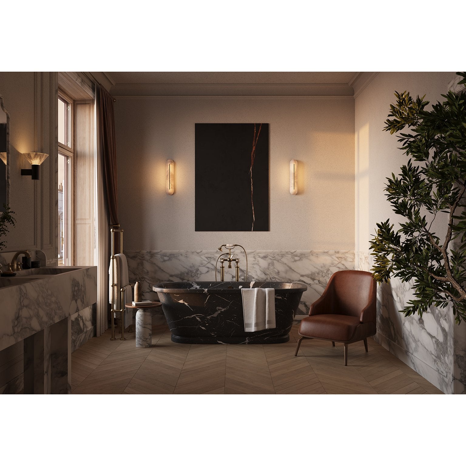 Armaryra Oblong Alabaster Wall Light