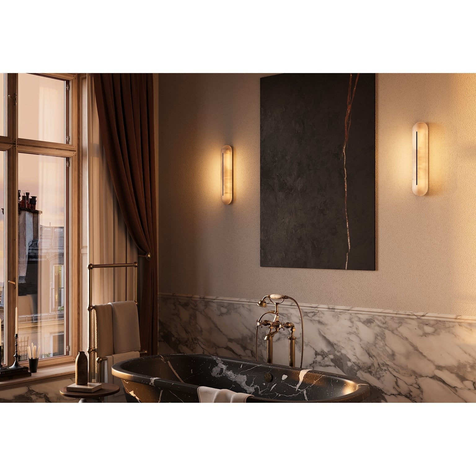 Armaryra Oblong Alabaster Wall Light