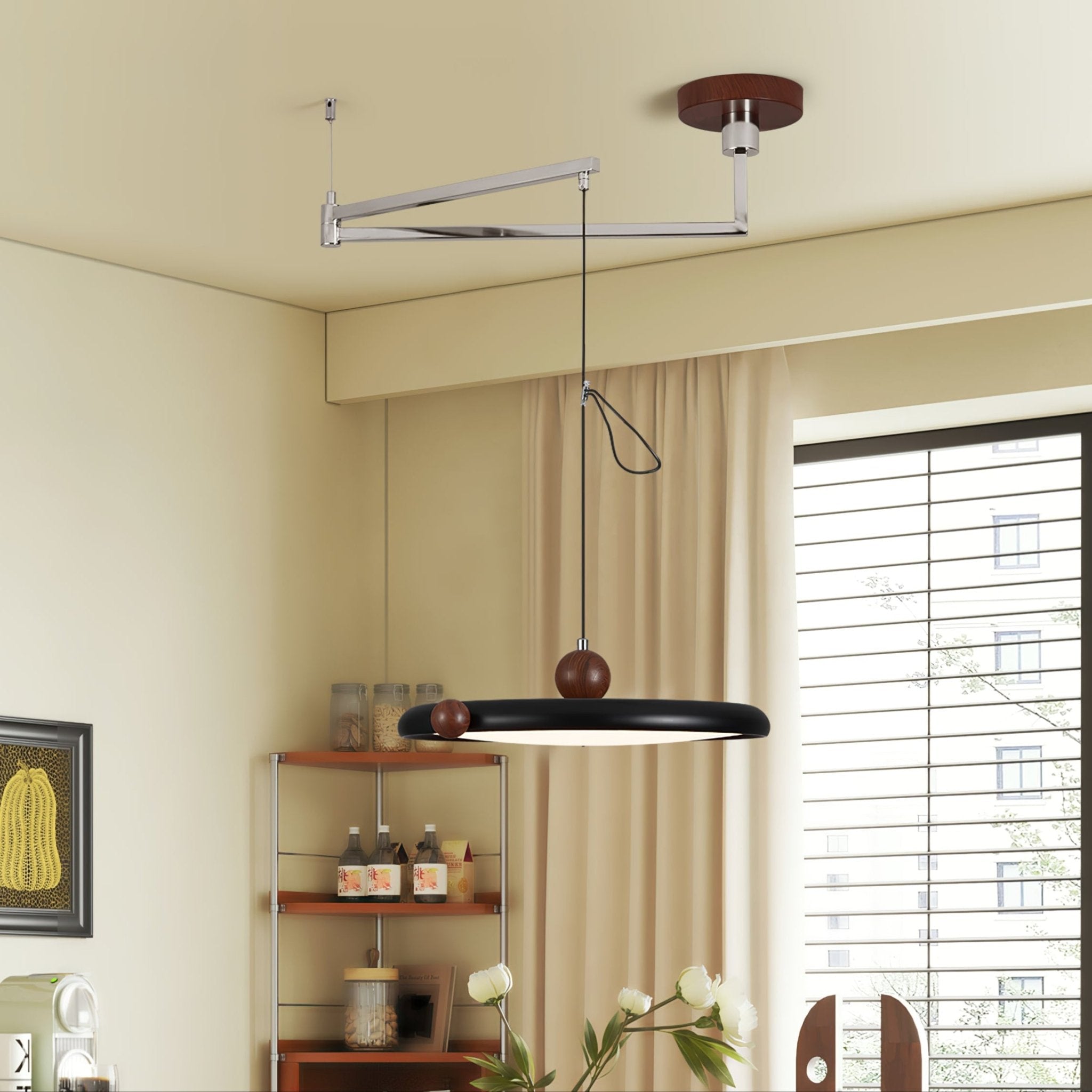 Ruby Line Swing Arm Pendant Lamp