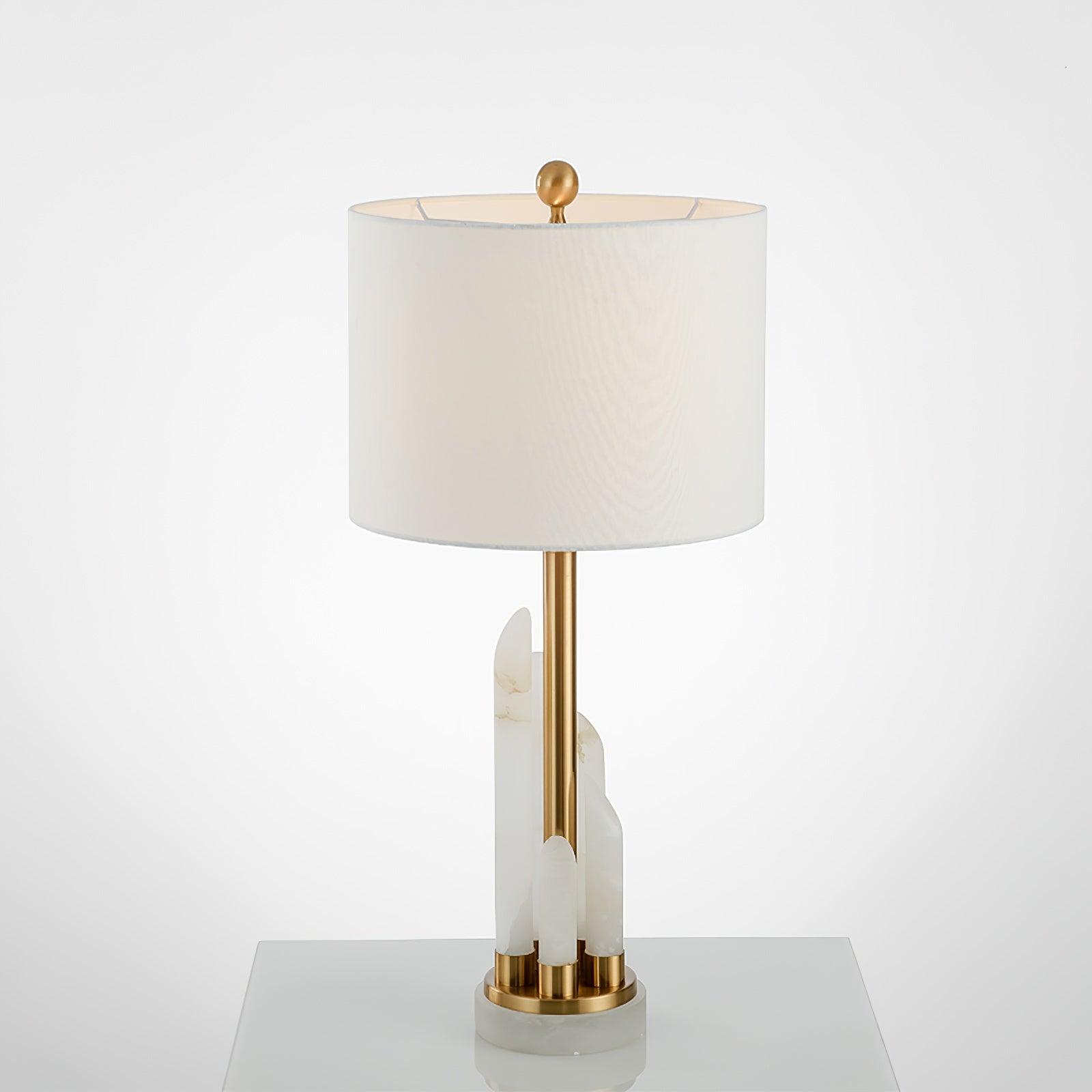 Olvenor Cylindrical Alabaster Table Lamp