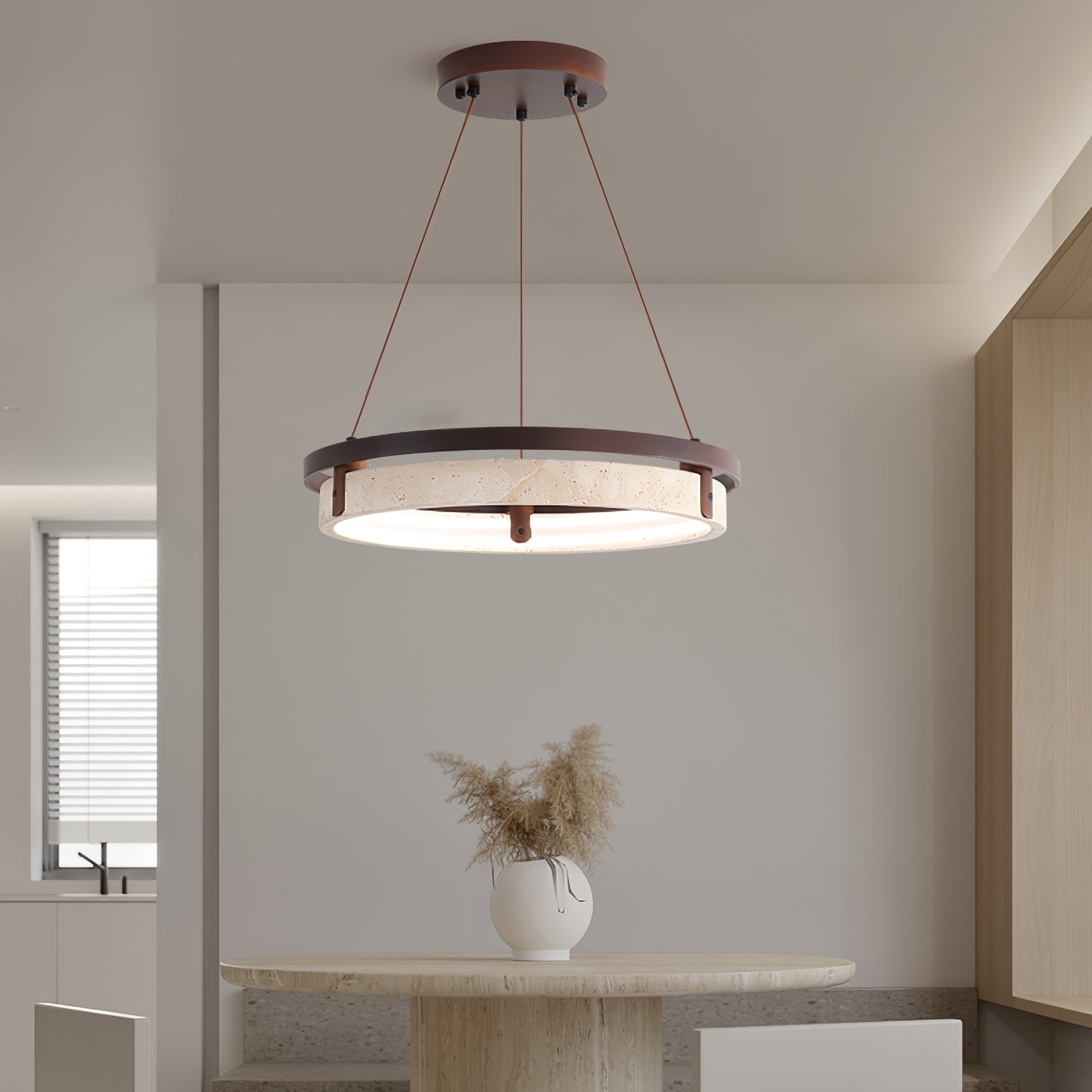 Veraearae Travertine Pendant Light