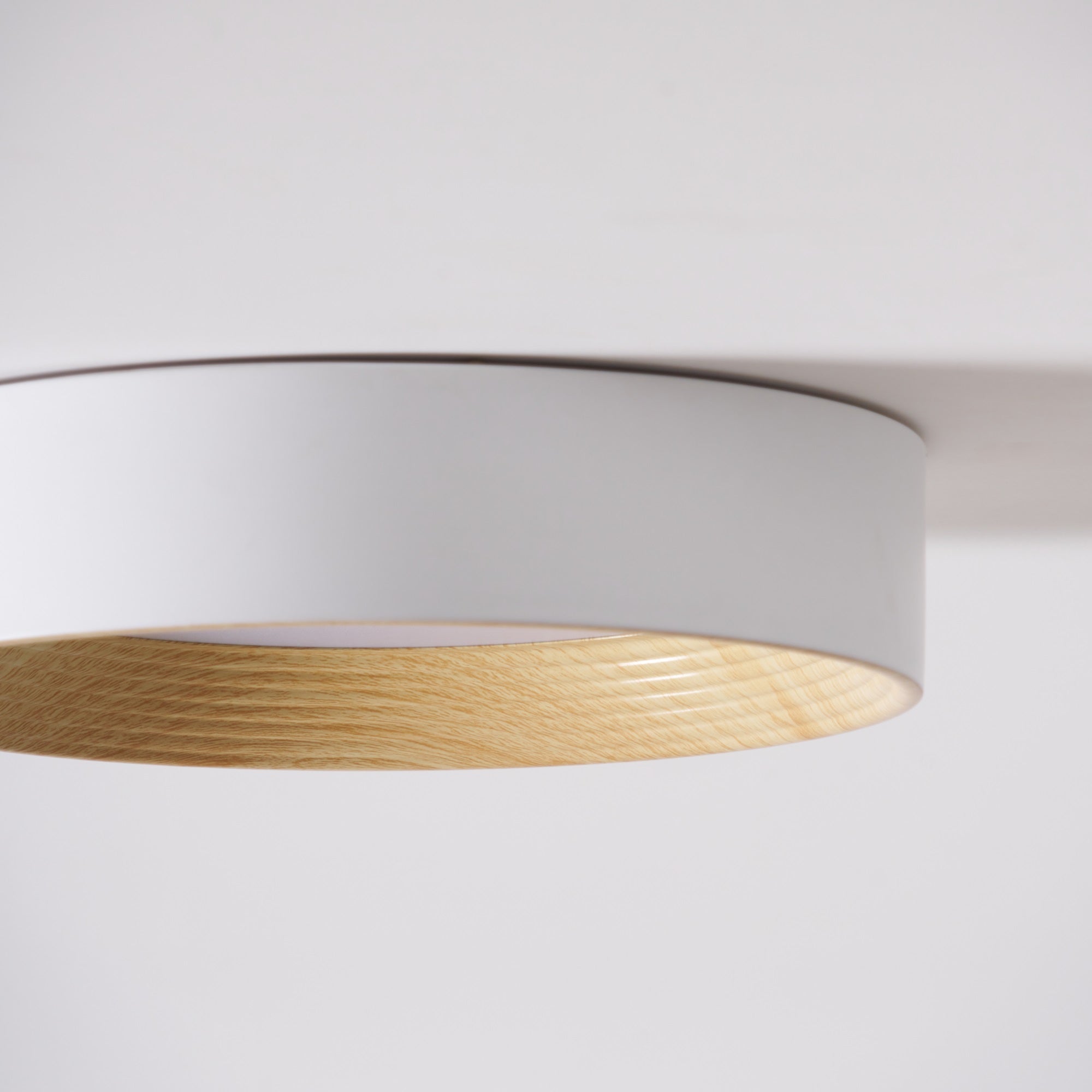 Elvirelle Ceiling Lamp Wood Ring Minimalist Adjustable