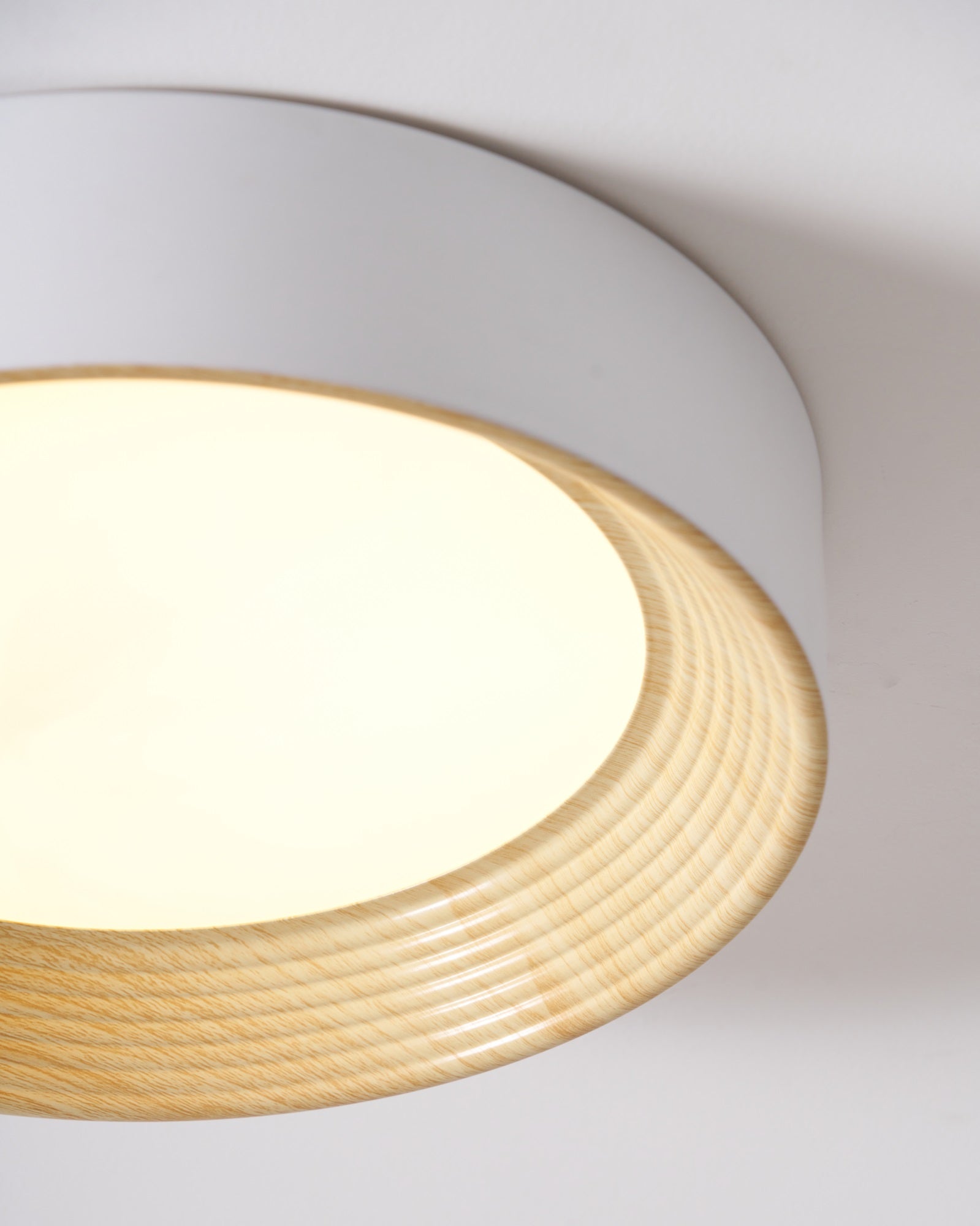 Elvirelle Ceiling Lamp Wood Ring Minimalist Adjustable
