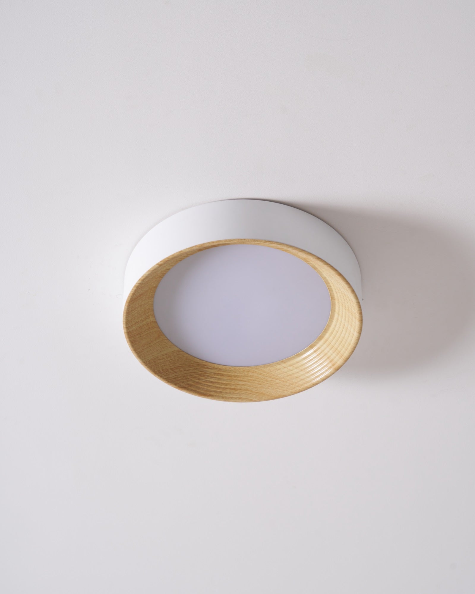 Elvirelle Ceiling Lamp Wood Ring Minimalist Adjustable