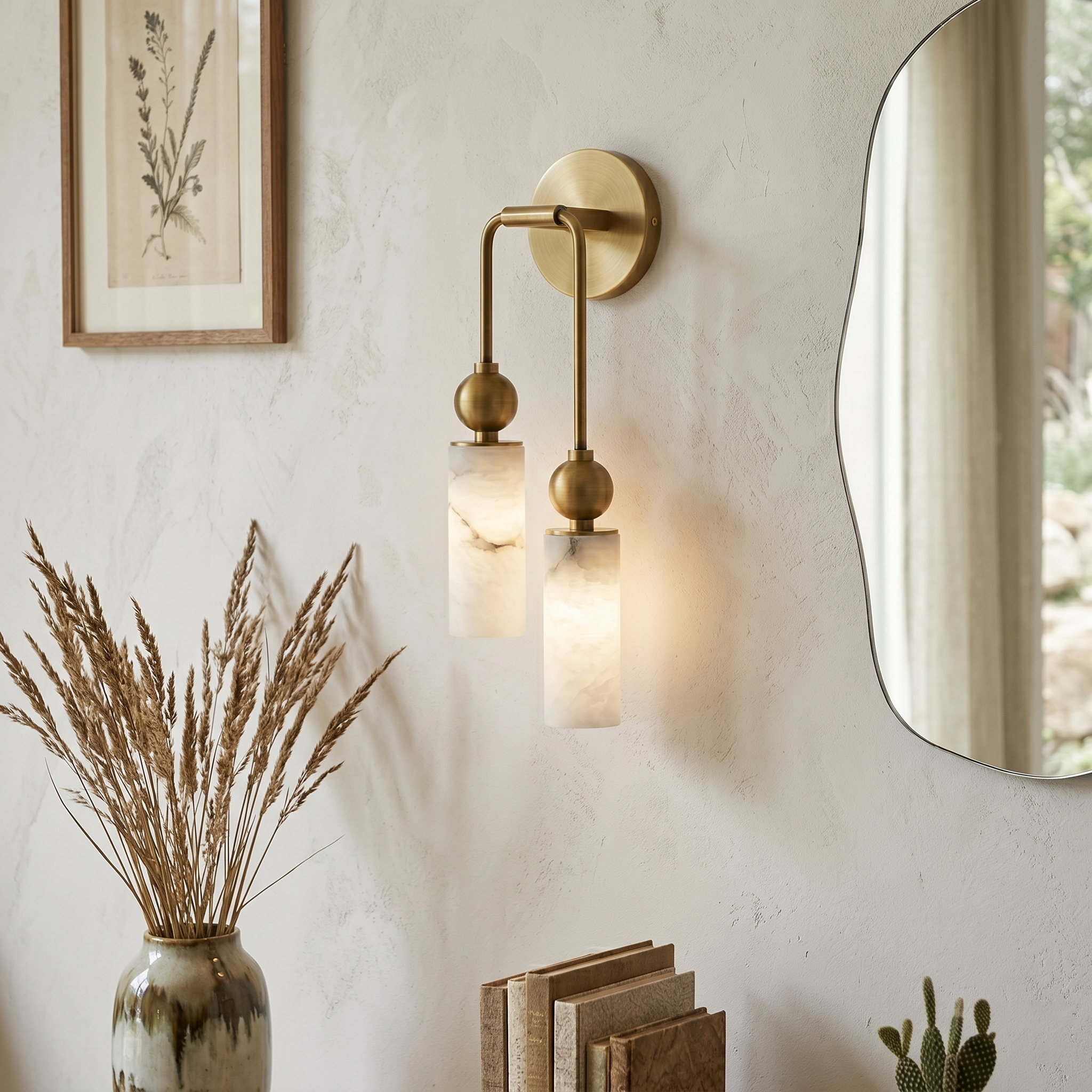Glenwick Alabaster Indoor Wall Light