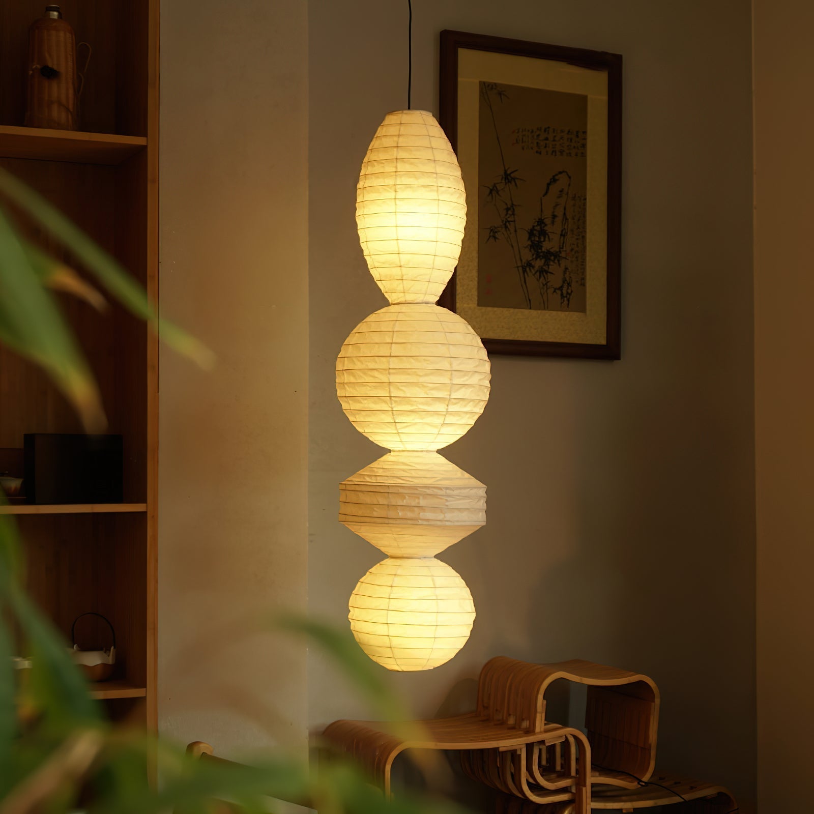 Elthayra Natural Series Bamboo Lantern Pendant Lamp