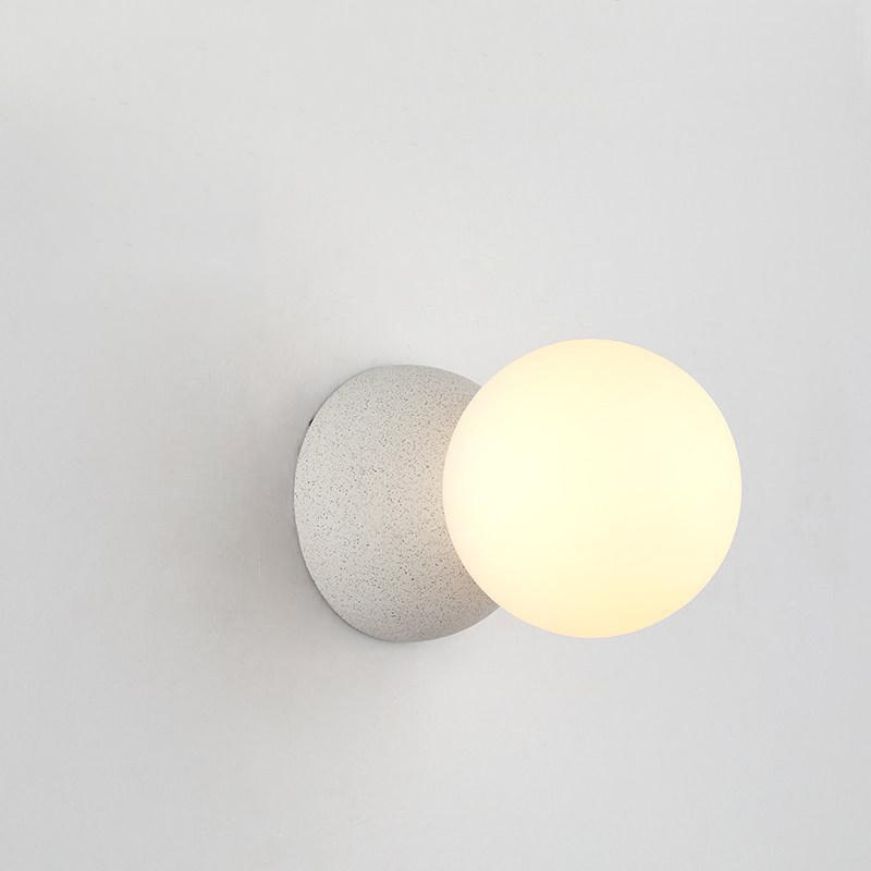 Eirinise Wall Lamp Concrete Opal Glass