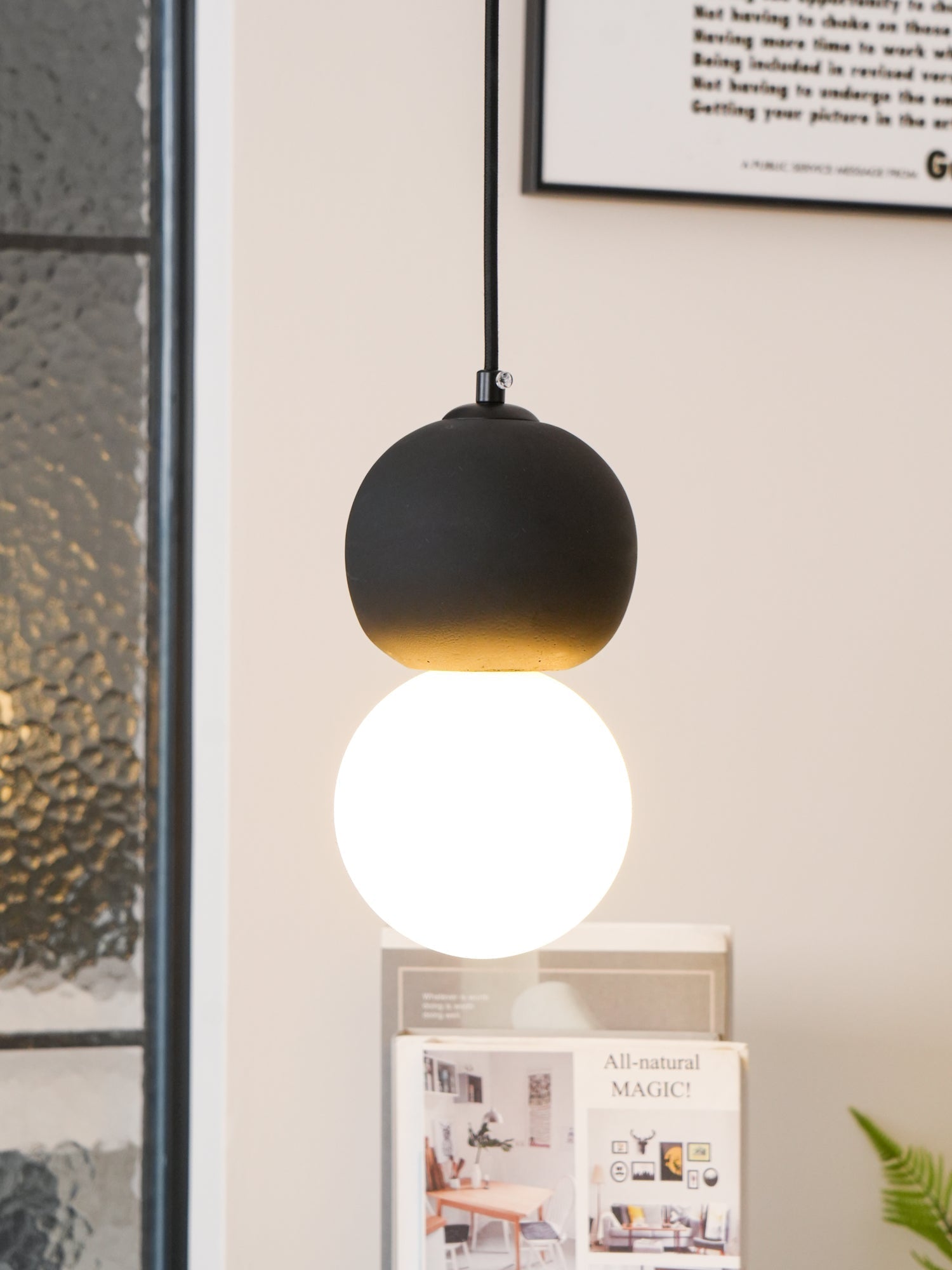 Joss Cement Minimalist Pendant Lamp