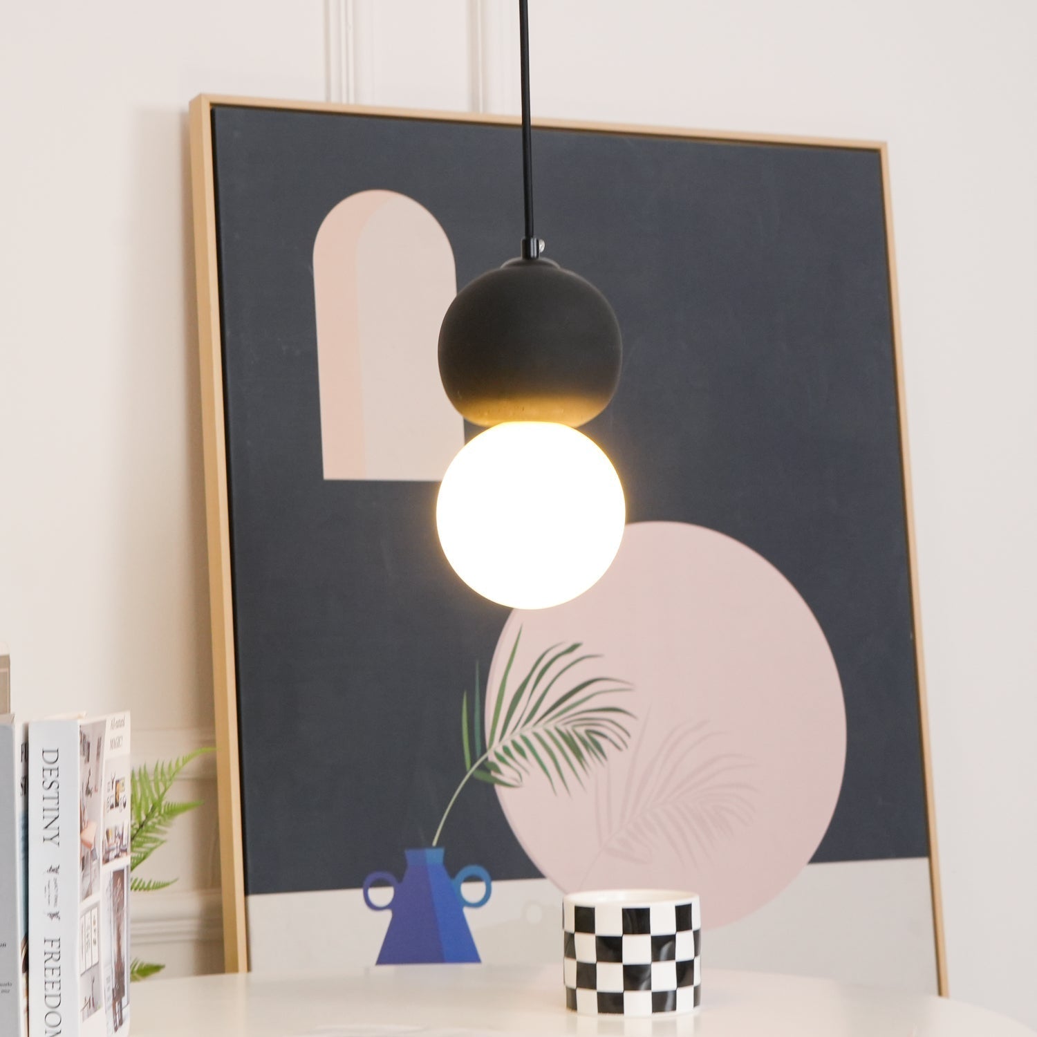 Joss Cement Minimalist Pendant Lamp