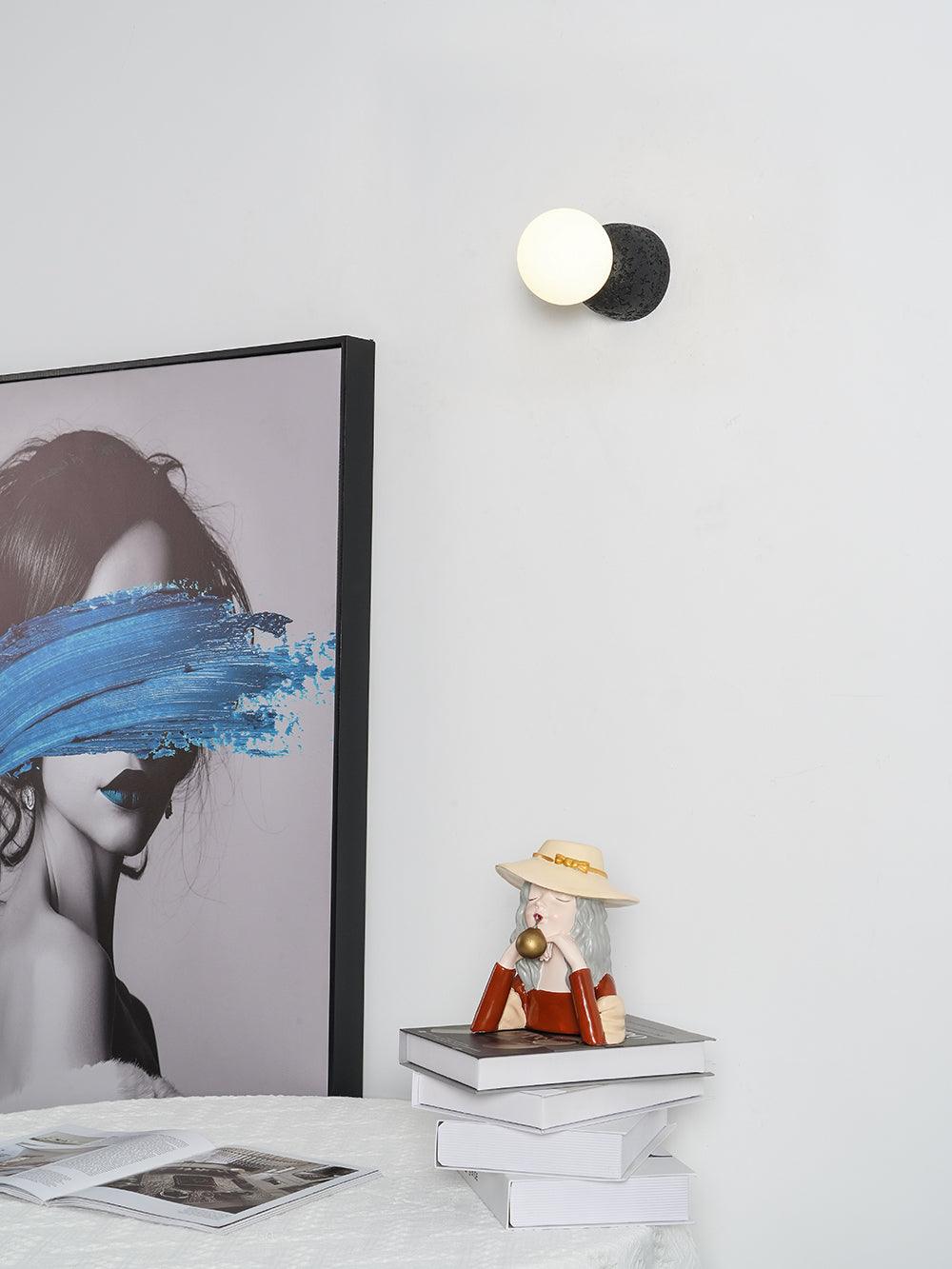 Eirinise Wall Lamp Concrete Opal Glass