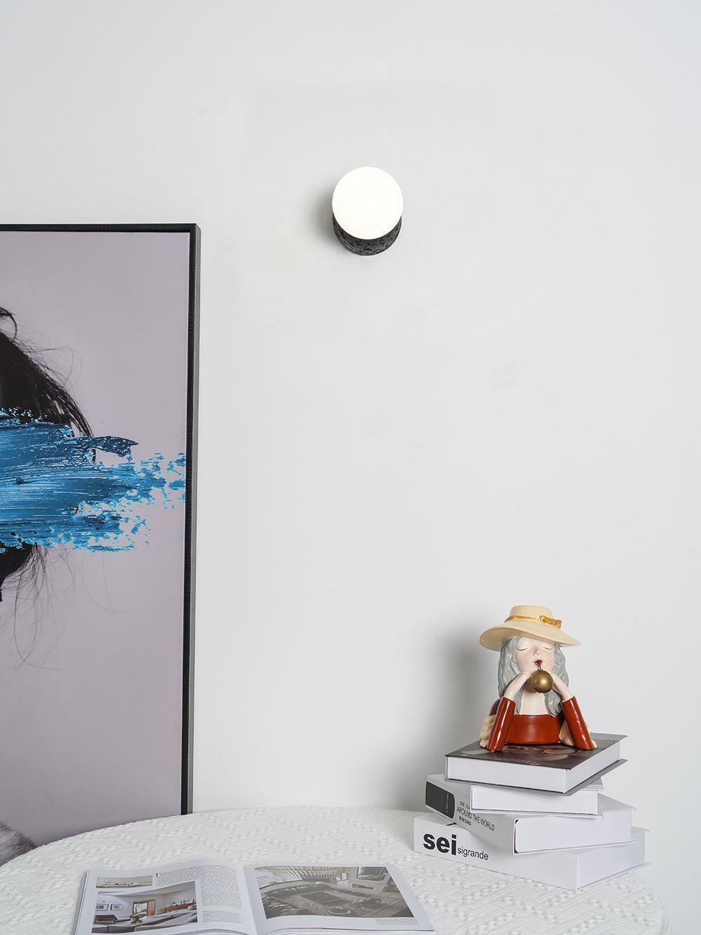 Eirinise Wall Lamp Concrete Opal Glass
