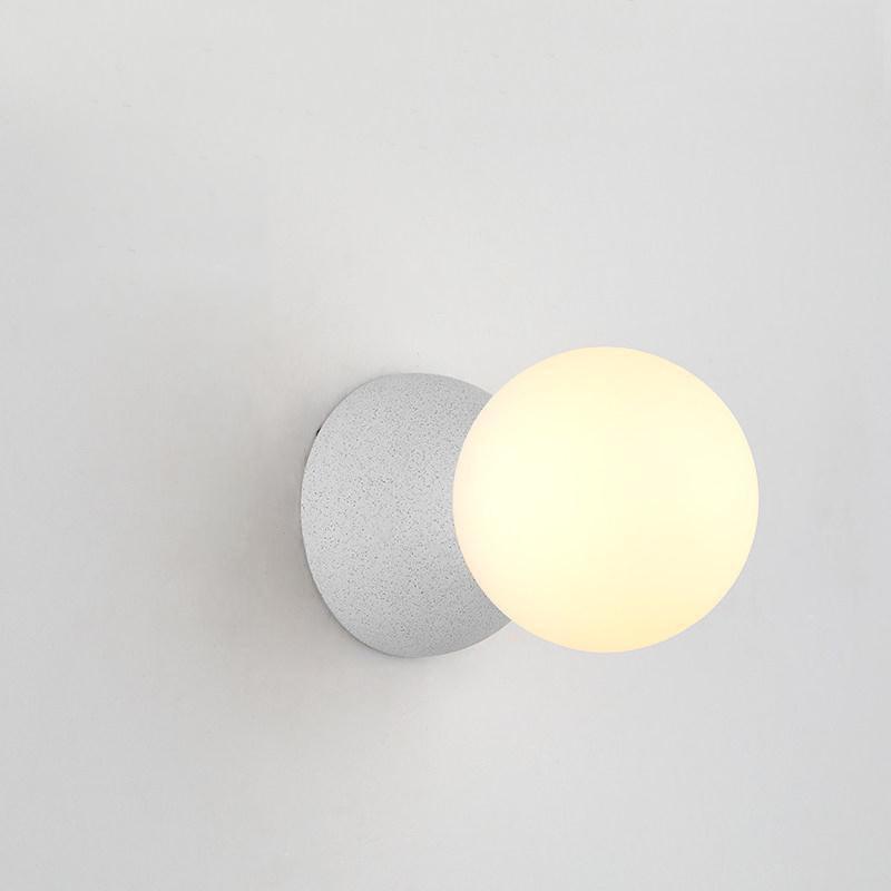 Eirinise Wall Lamp Concrete Opal Glass