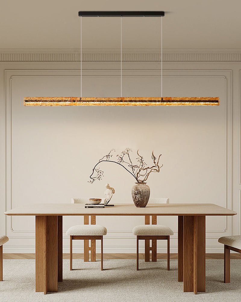 Avnorira Modern Minimalist Linear Island Glass Pendant Lamp