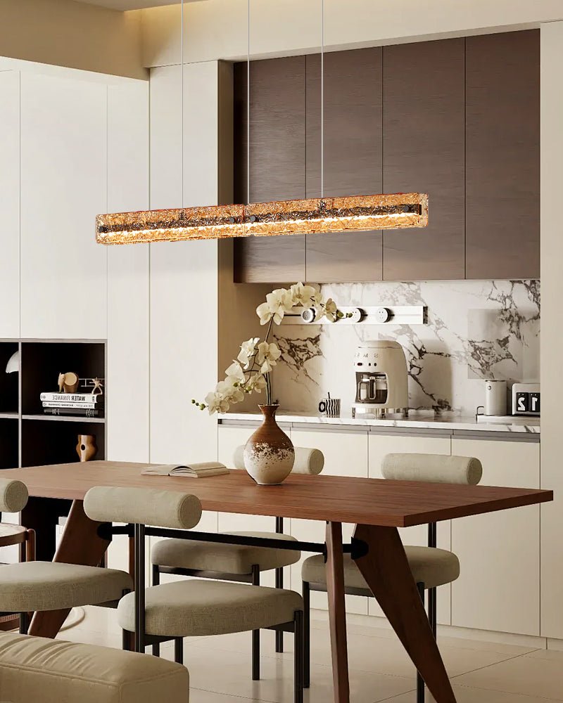 Avnorira Modern Minimalist Linear Island Glass Pendant Lamp