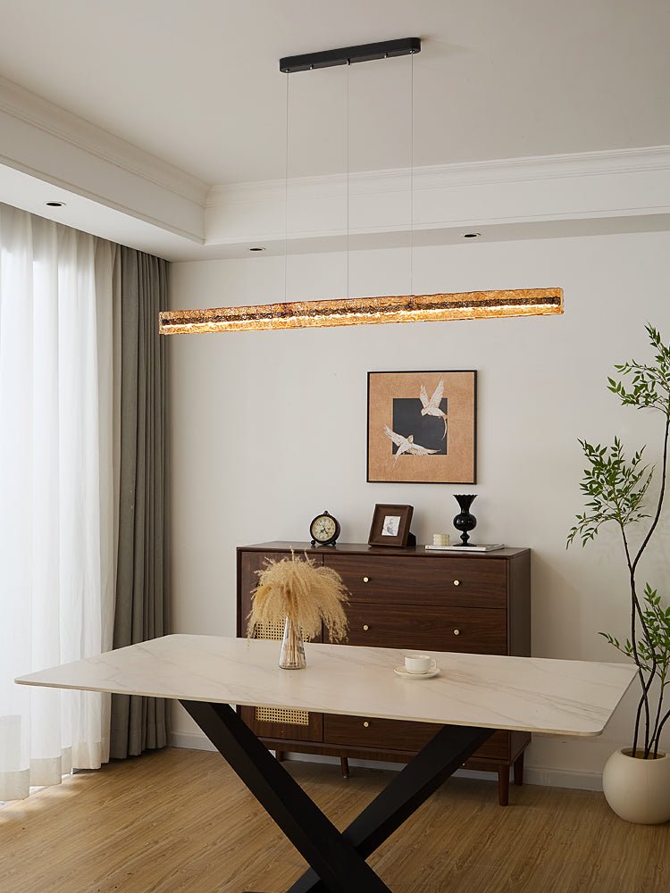 Avnorira Modern Minimalist Linear Island Glass Pendant Lamp
