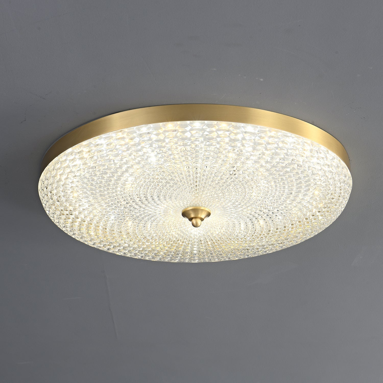Orlena Modern Minimalist Brass Acrylic Ceiling Lamp