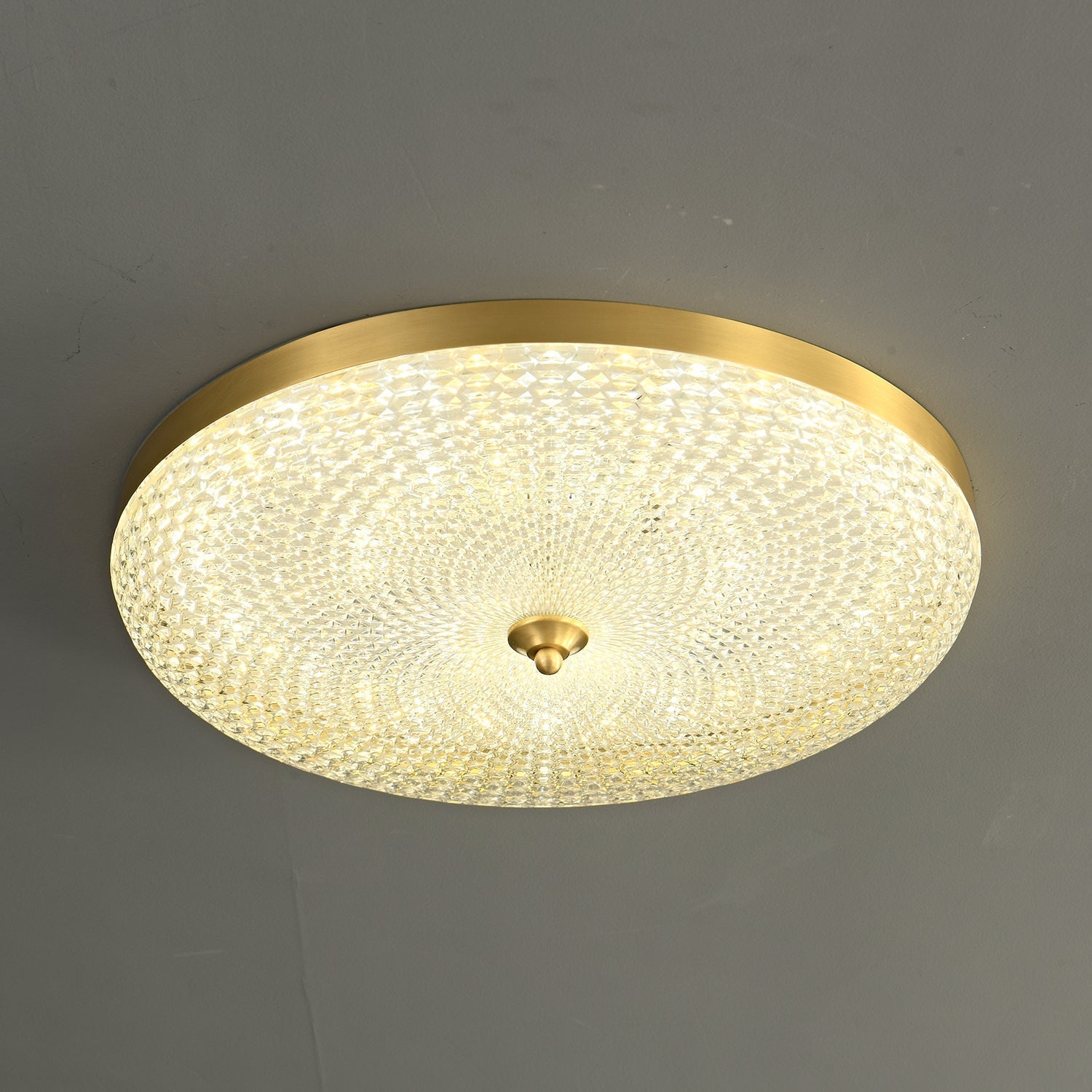 Orlena Modern Minimalist Brass Acrylic Ceiling Lamp