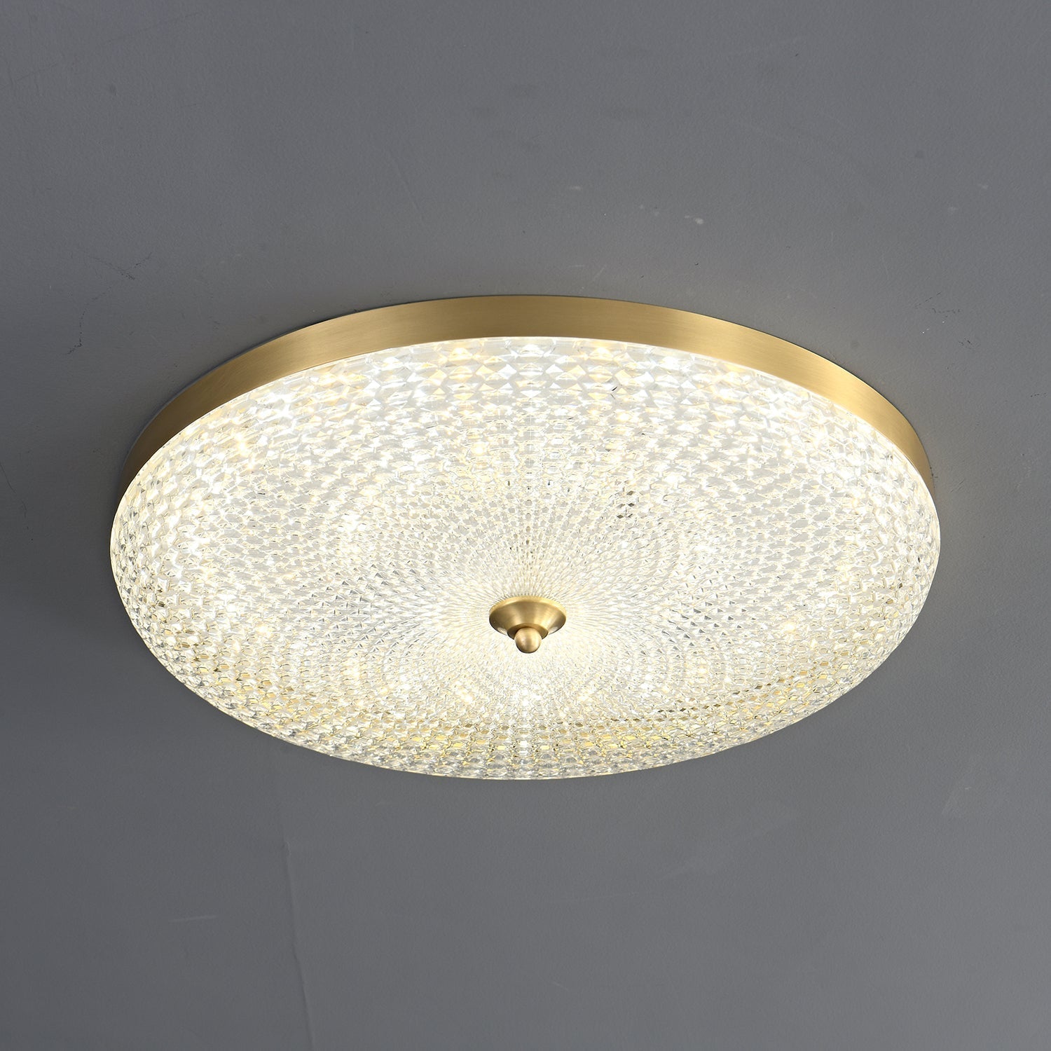 Orlena Modern Minimalist Brass Acrylic Ceiling Lamp