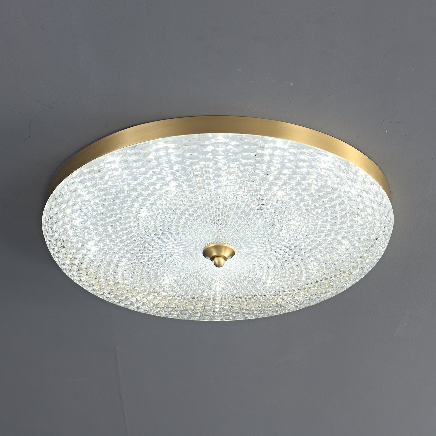 Orlena Modern Minimalist Brass Acrylic Ceiling Lamp