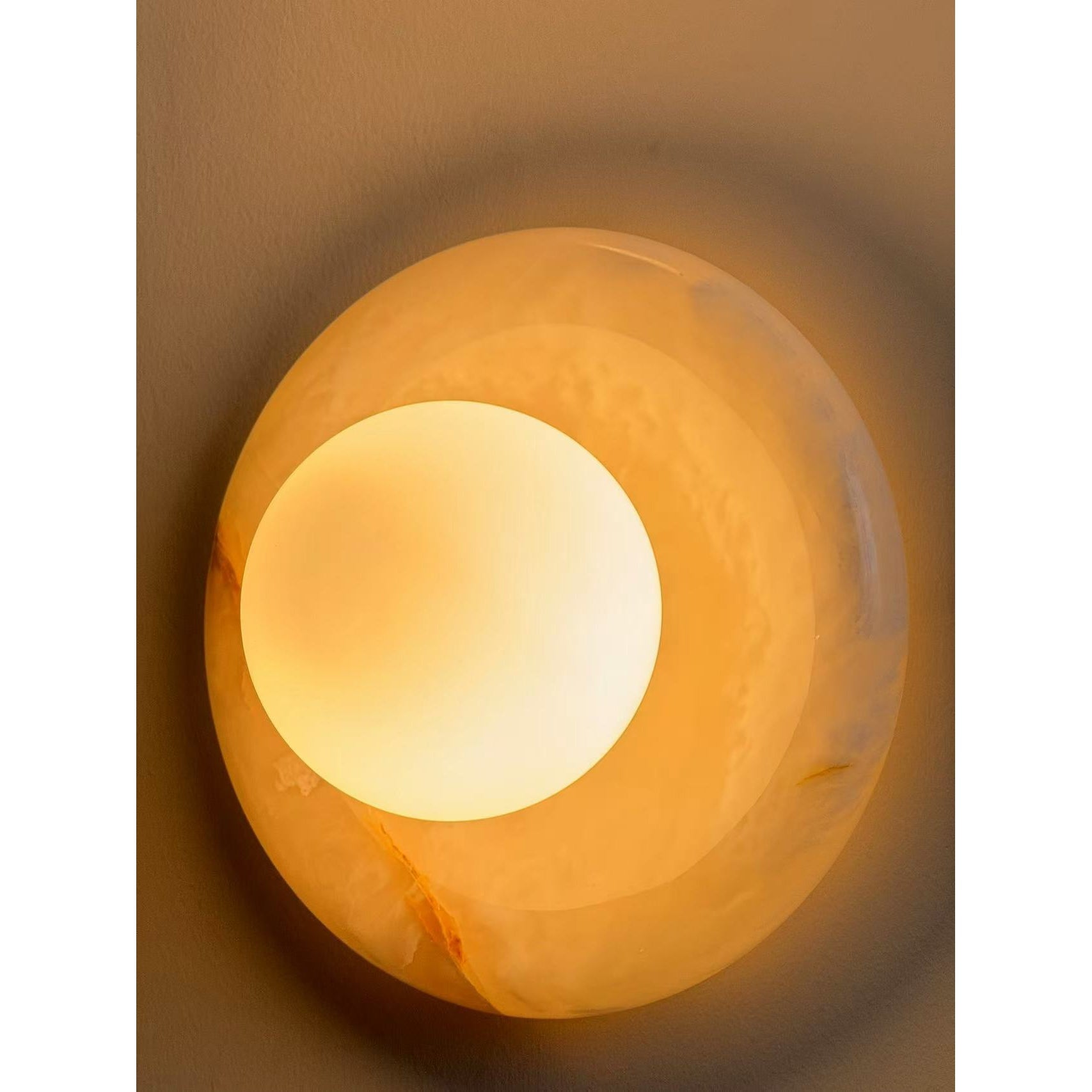 Aursilos Premium Nordic Art White Jade Glass Sconce Wall Lamp - Neutral Decor