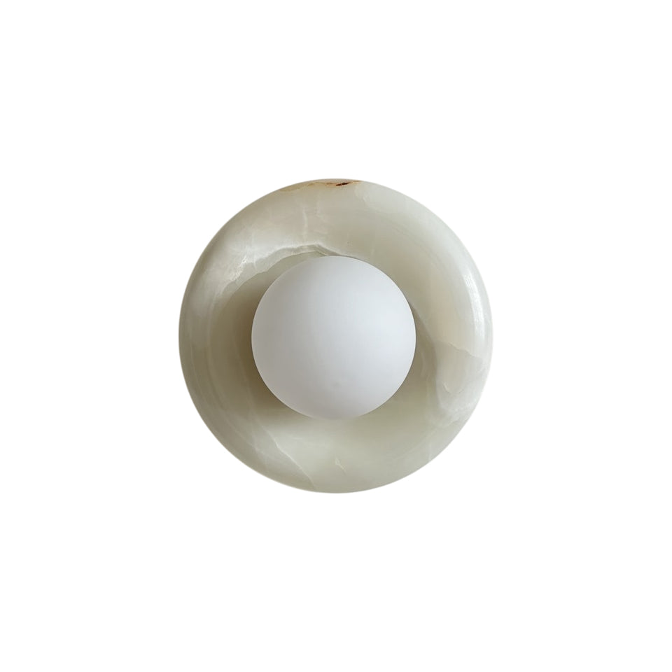 Aursilos Premium Nordic Art White Jade Glass Sconce Wall Lamp